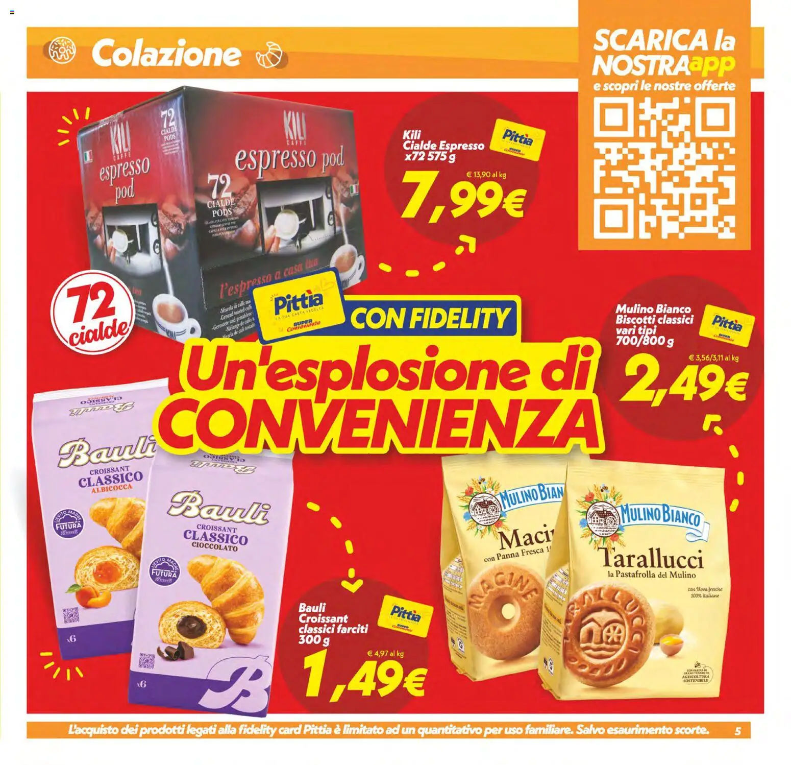 Volantino SuperConveniente del 22/09/2026 | Pagina: 5 | Prodotti: Uova, Biscotti, Croissant, Cialde