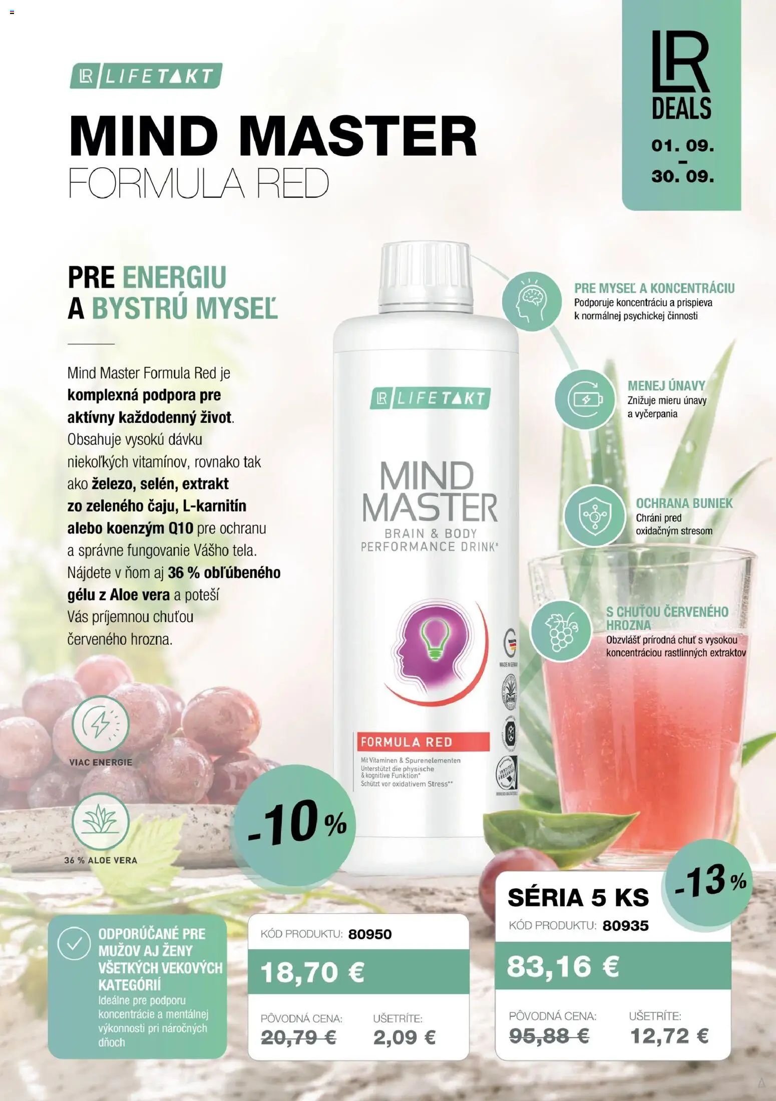 Nové LR akcie – leták je platný od 08.09.2026 | Strana: 16 | Produkty: Aloe Vera
