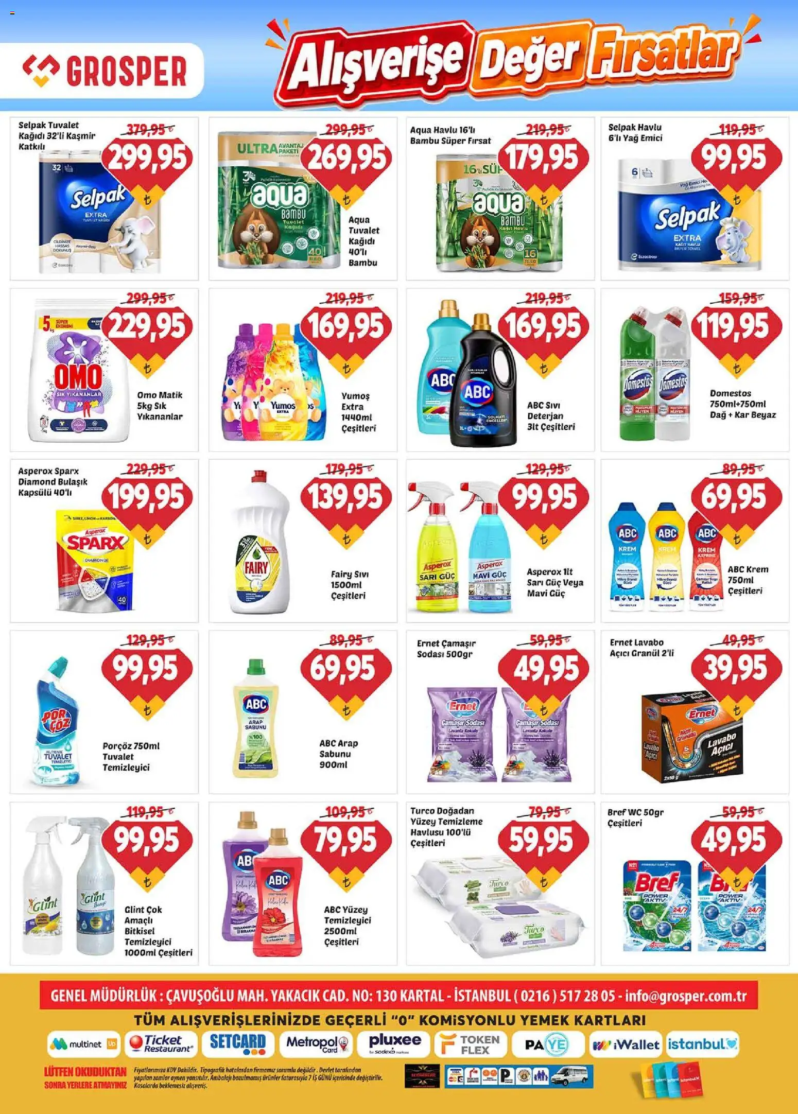 Grosper Katalog - 29 Temmuz 2026 tarihinden itibaren geçerlidir | Sayfa: 15 | Ürünler: Krem, Kağıt havlu, Limon, Tuvalet kağıdı