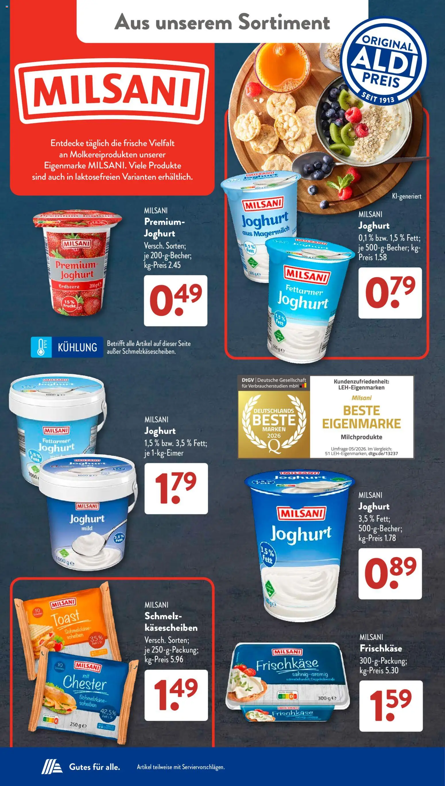 Aldi Süd Prospekt – gültig ab 02.11.2026 | Seite: 19 | Produkte: Joghurt, Toast, Frischkase