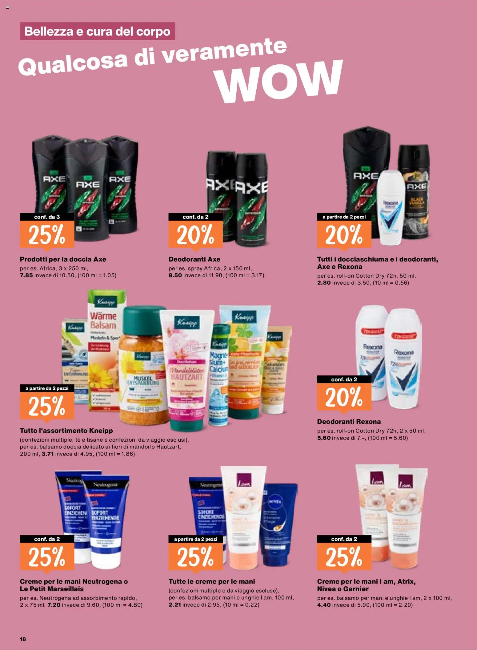 Migros aktionen IT – gültig ab 08.10.2026 | Seite: 18 | Produkte: Deodorant, Shower Gel, Creme