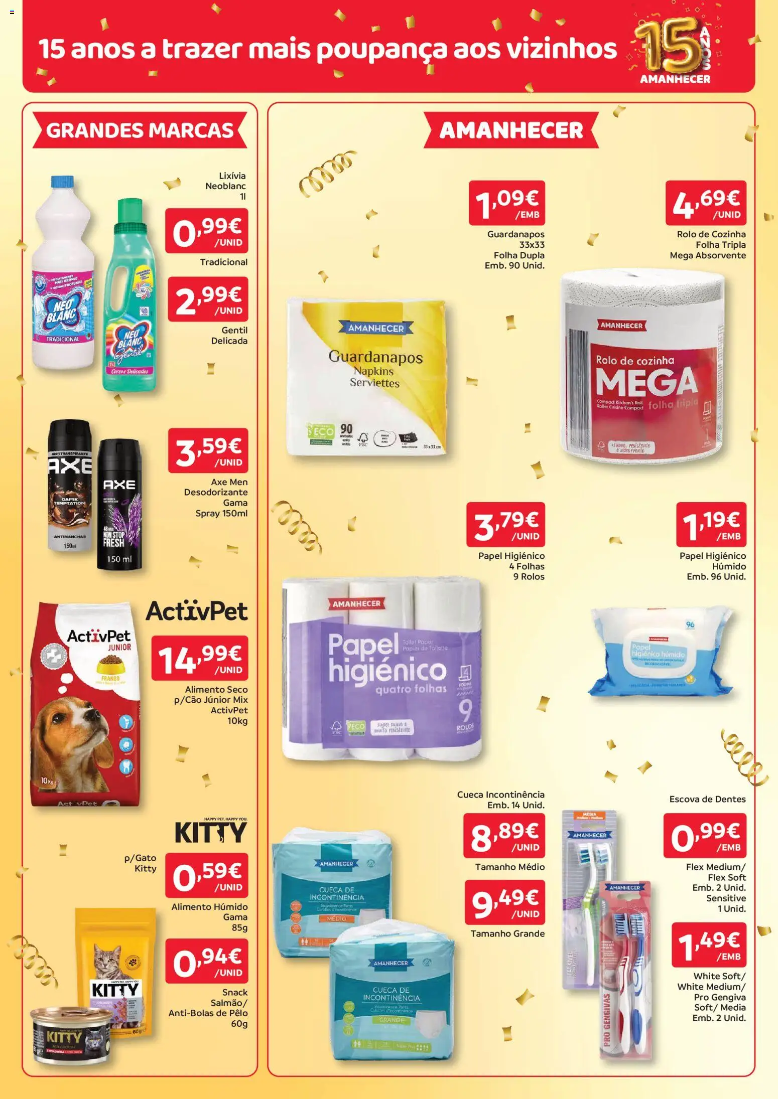 Amanhecer folheto │ válido de 08/10/2026 | Página: 12 | Produtos: Papel higiénico, Desodorizante, Antitranspirante, Escova de dentes