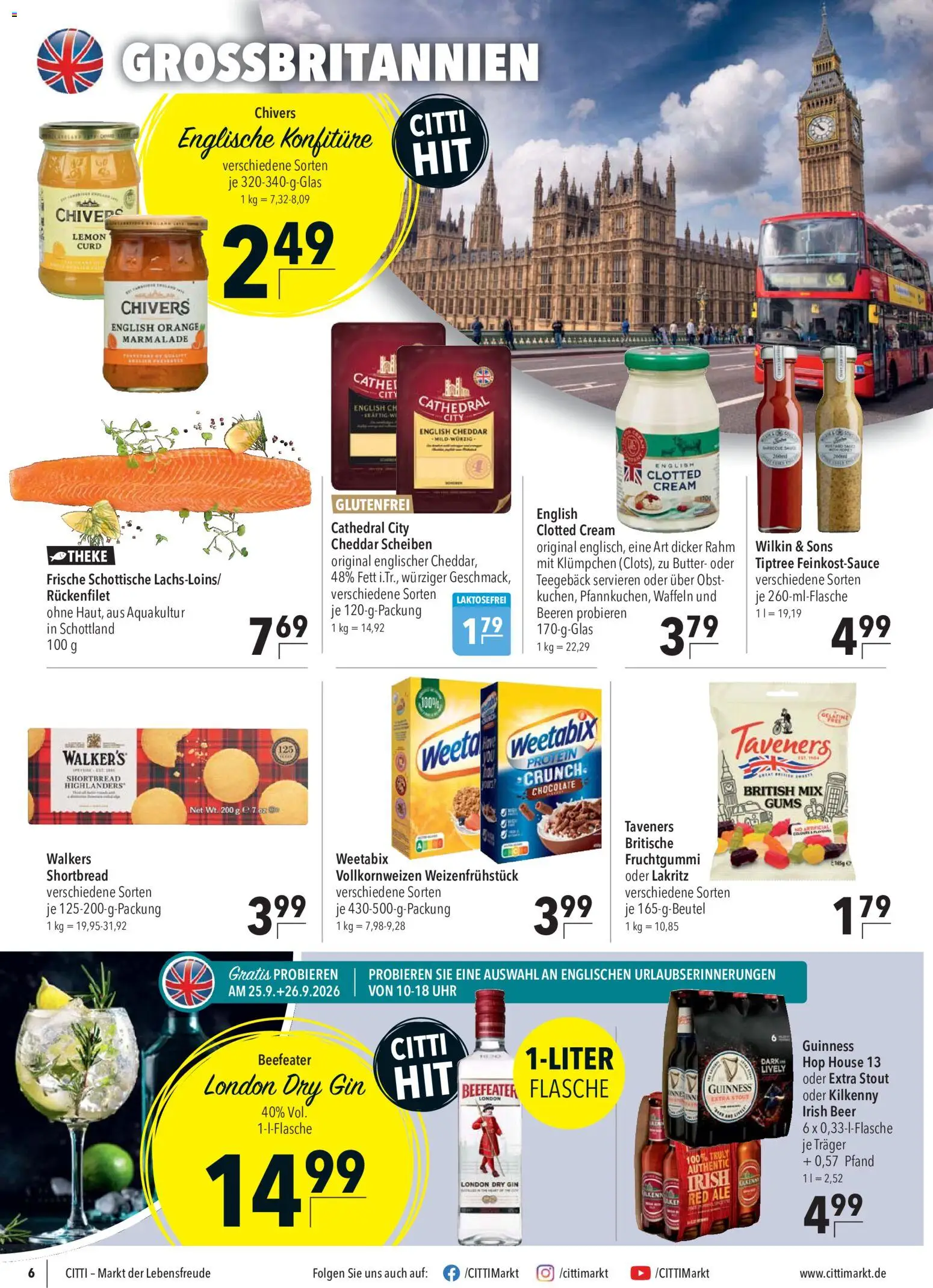 CITTI Markt Prospekt – gültig ab 23.09.2026 | Seite: 6 | Produkte: Butter, Theke, Gin, Uhr
