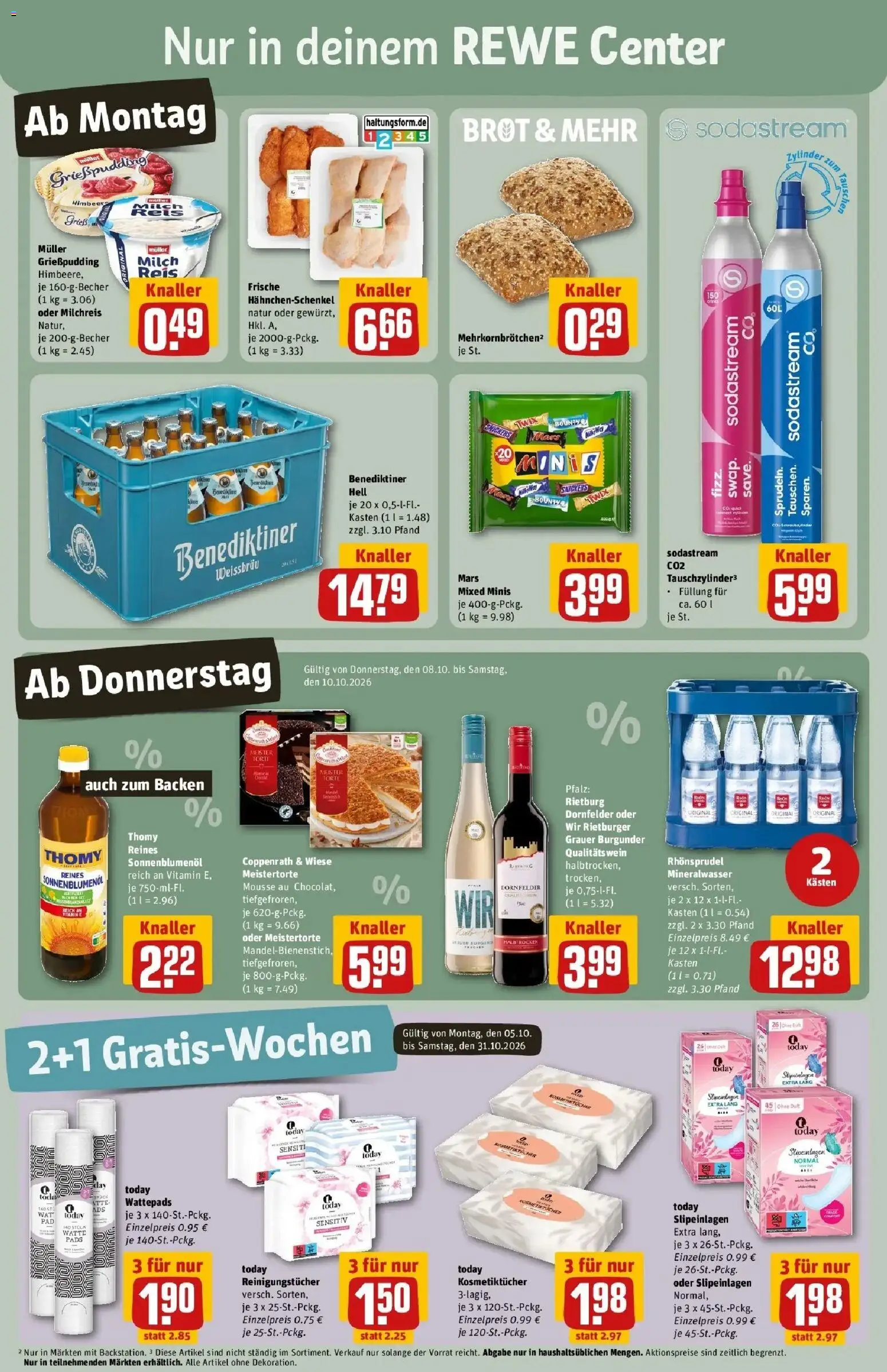 REWE Prospekt ab 05.10.2026 zum Blättern » Angebote | Seite: 5 | Produkte: Wattepads, Himbeere, Brot, Reis