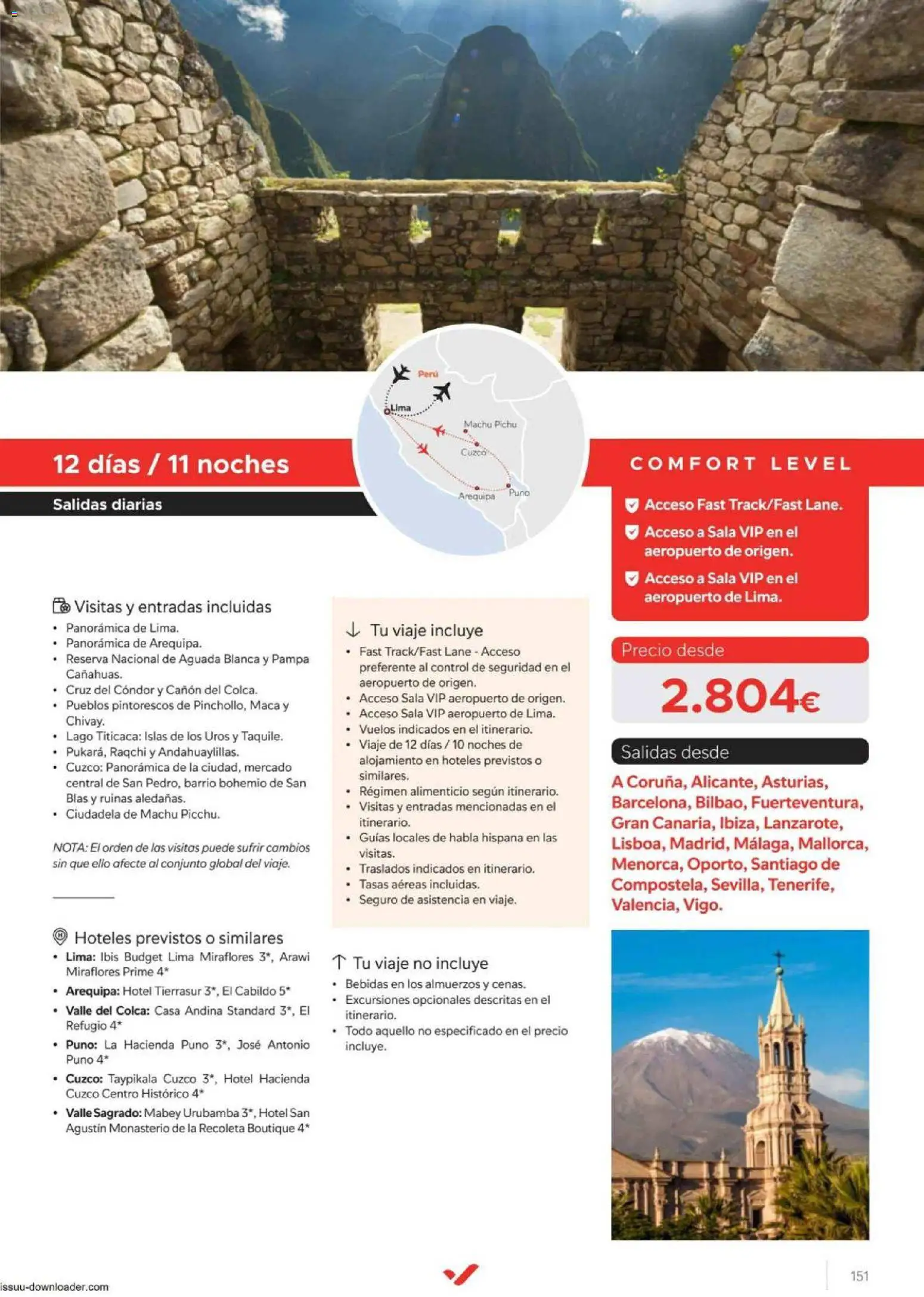 Halcón Viajes Comfort level 2026 │ válido desde el 04.06.2026 | Página: 151 | Productos: Lima