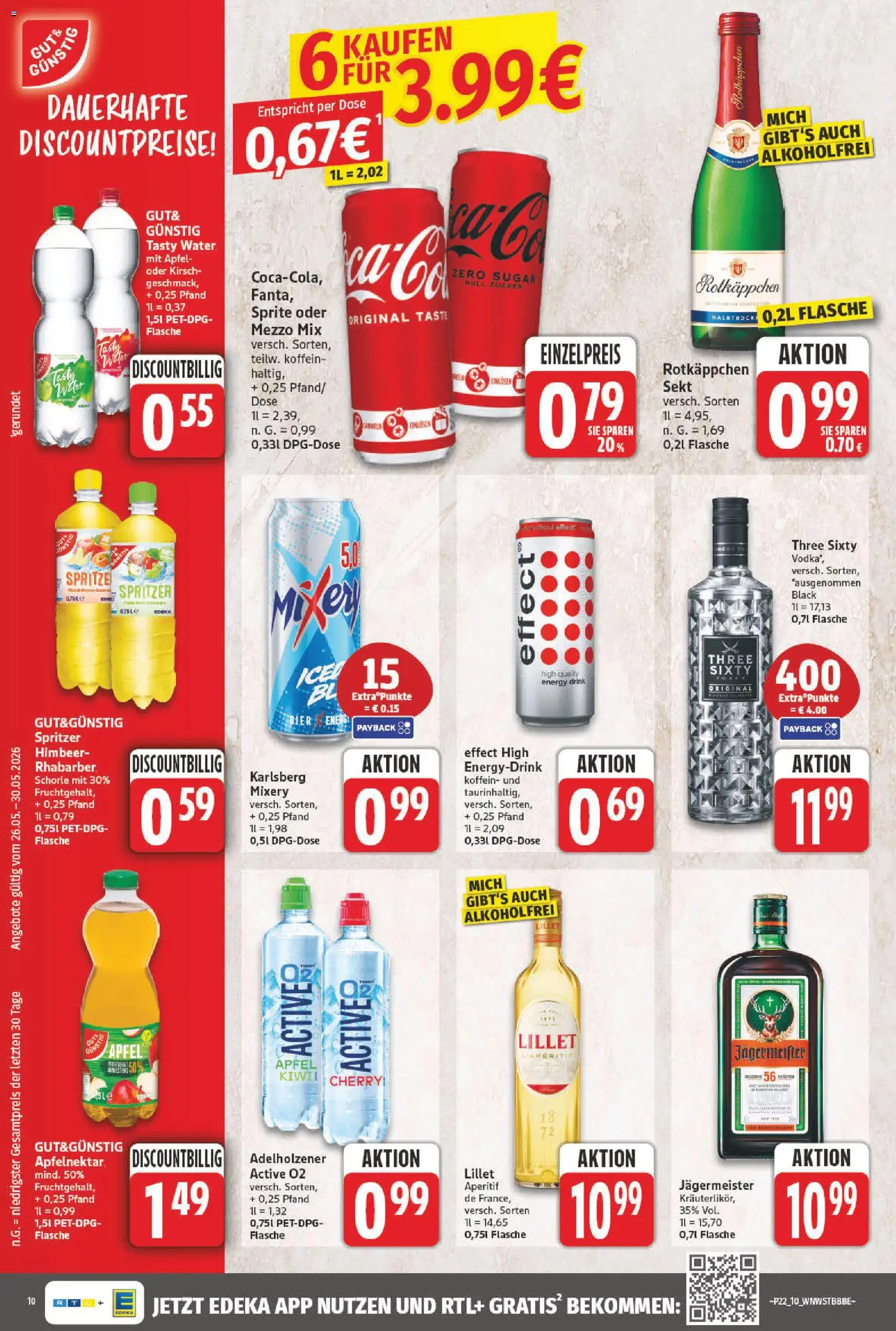 NP Discount Prospekt – gültig ab 26.05.2026 | Seite: 10 | Produkte: Mezzo mix, Lillet, Rotkäppchen, Mixery