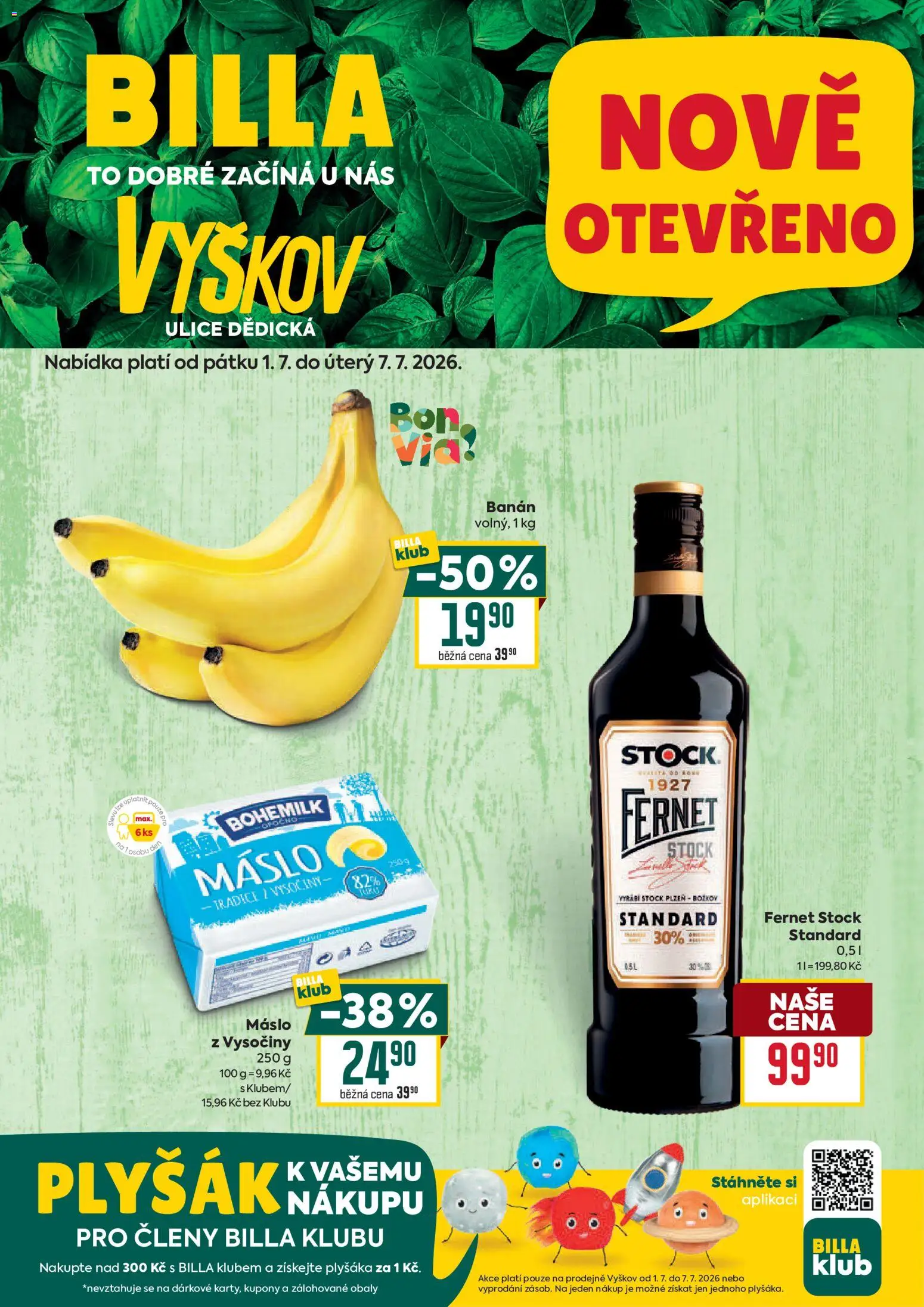 Billa leták - Vyškov od 01.07.2026 | Strana: 1