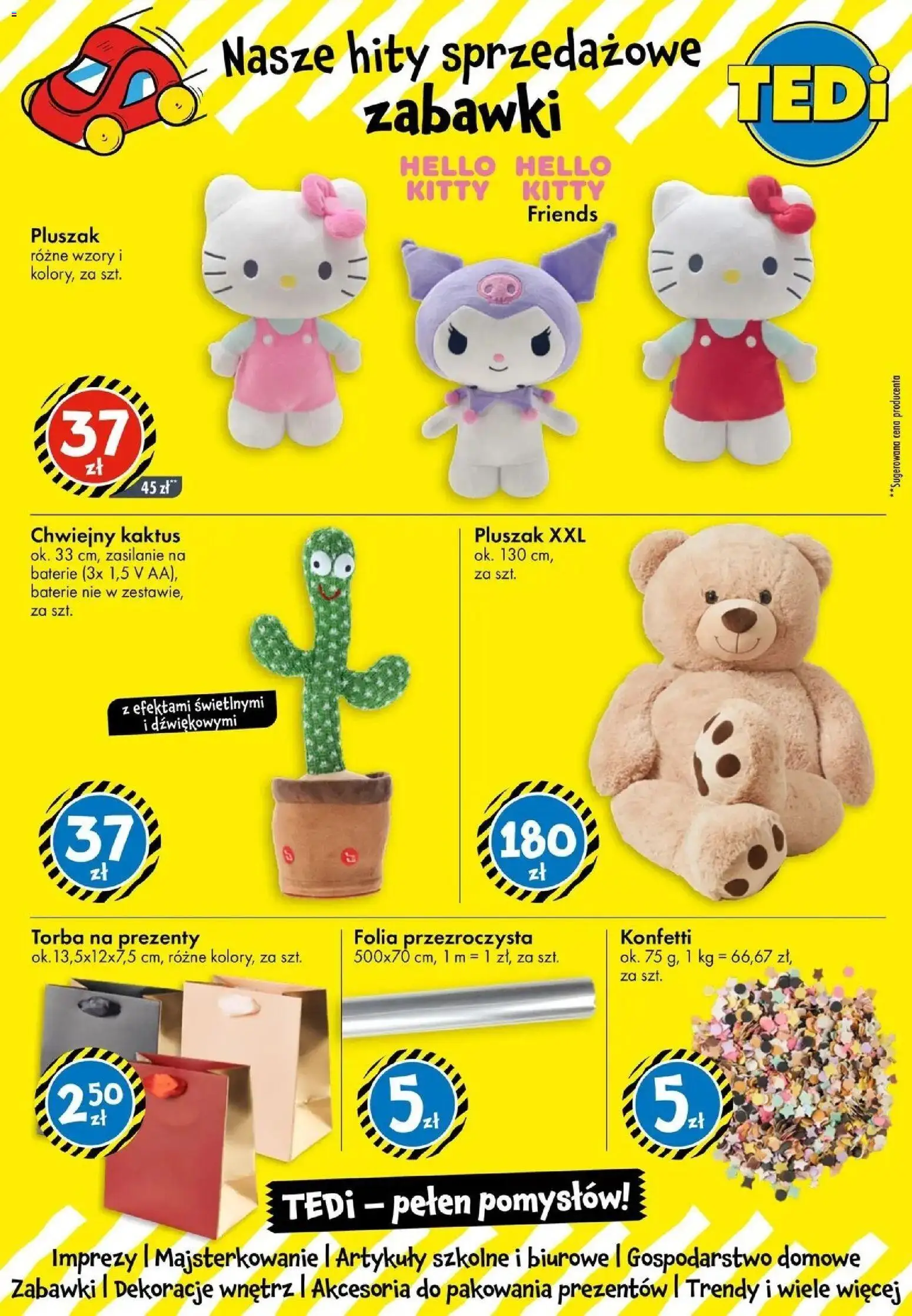 TEDi gazetka - Siemianowice Śląskie od (27.08.2026 - 03.09.2026) | Strona: 4 | Produkty: Zabawki, Torba, Folia, Artykuły szkolne