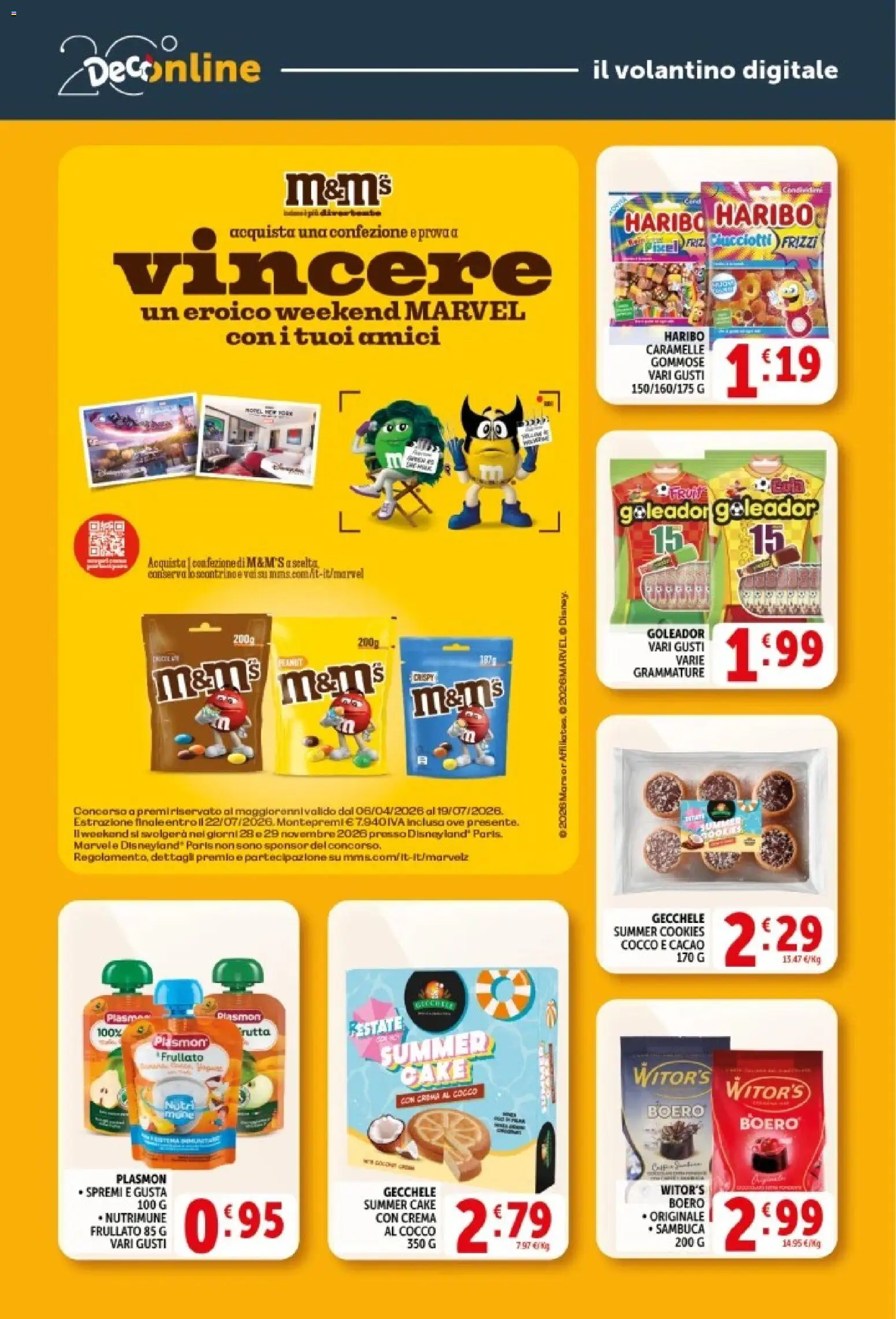 Volantino Decò del 08.06.2026 | Pagina: 26 | Prodotti: Caramelle, Frutta, Cocco, Cacao