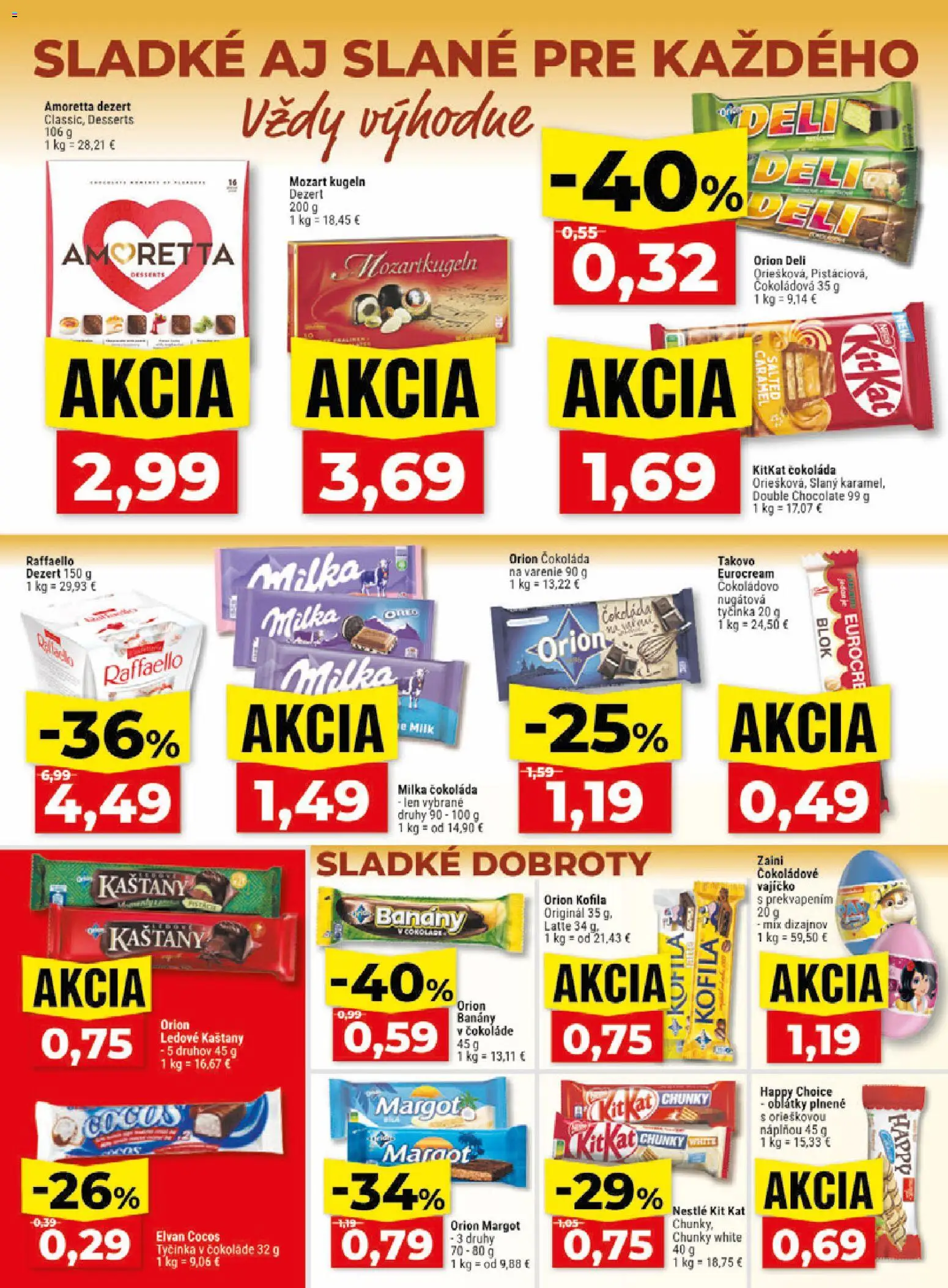 Nové Klas akcie – leták je platný od 17.08.2026 | Strana: 17 | Produkty: Banány, Čokoláda, Milka, Dezert