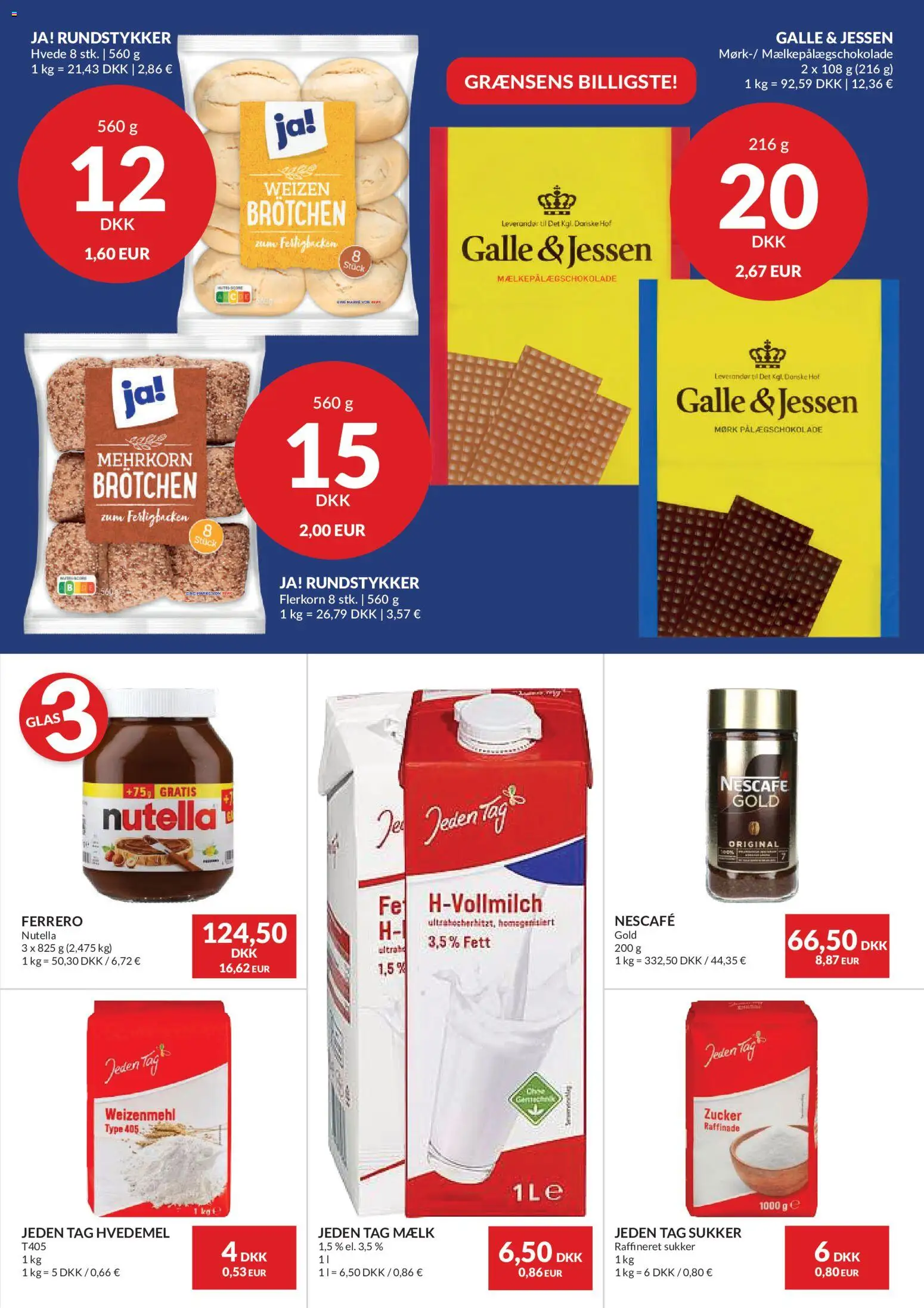 Nielsen Discount tilbudsavis – gyldig fra 01/10/2026 | Side: 3 | Produkter: Mælk, Hvedemel, Pålægschokolade, Nutella