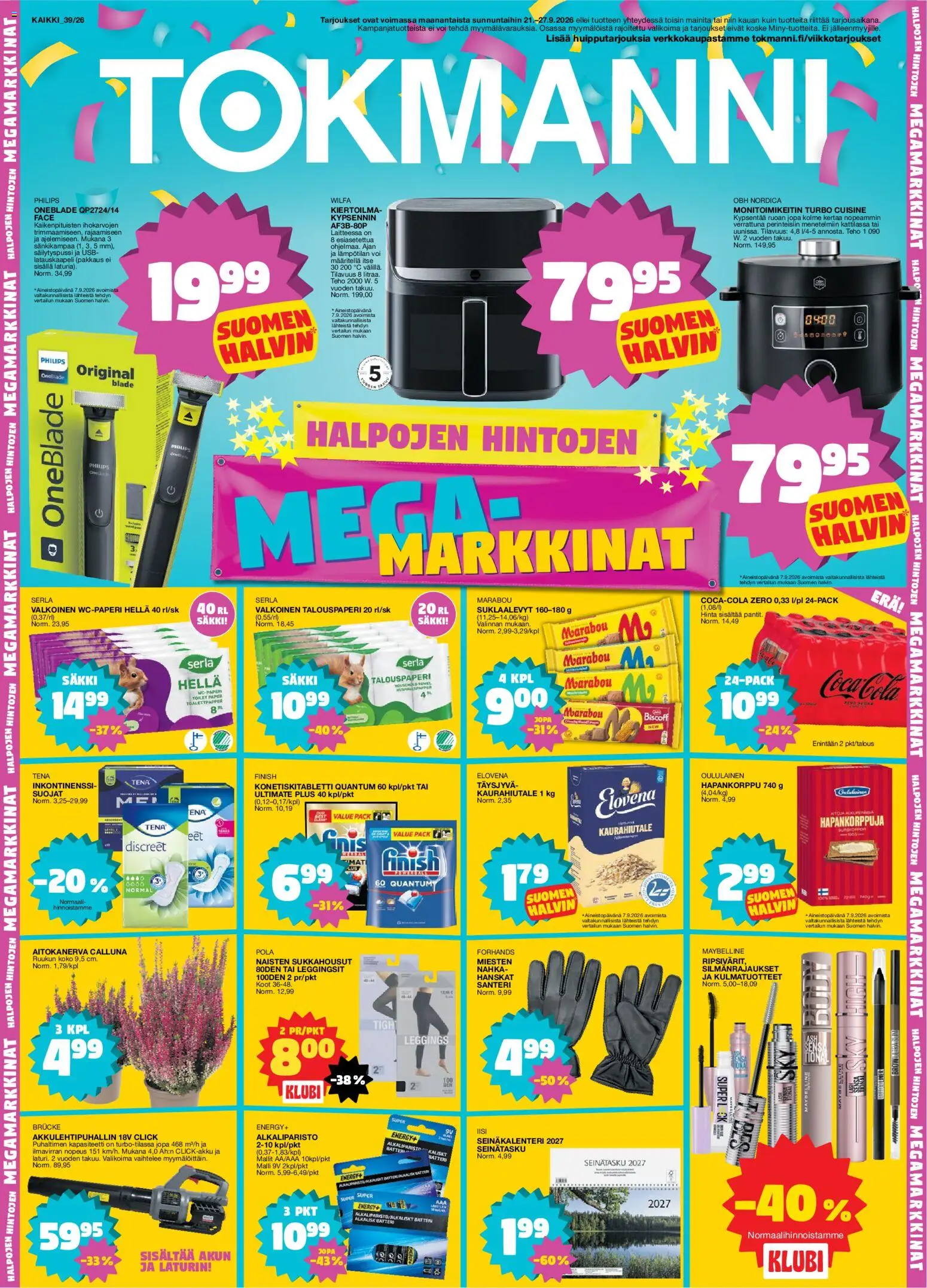 Tokmanni tarjoukset – voimassa 21/09/2026 alkaen | Sivu: 1
