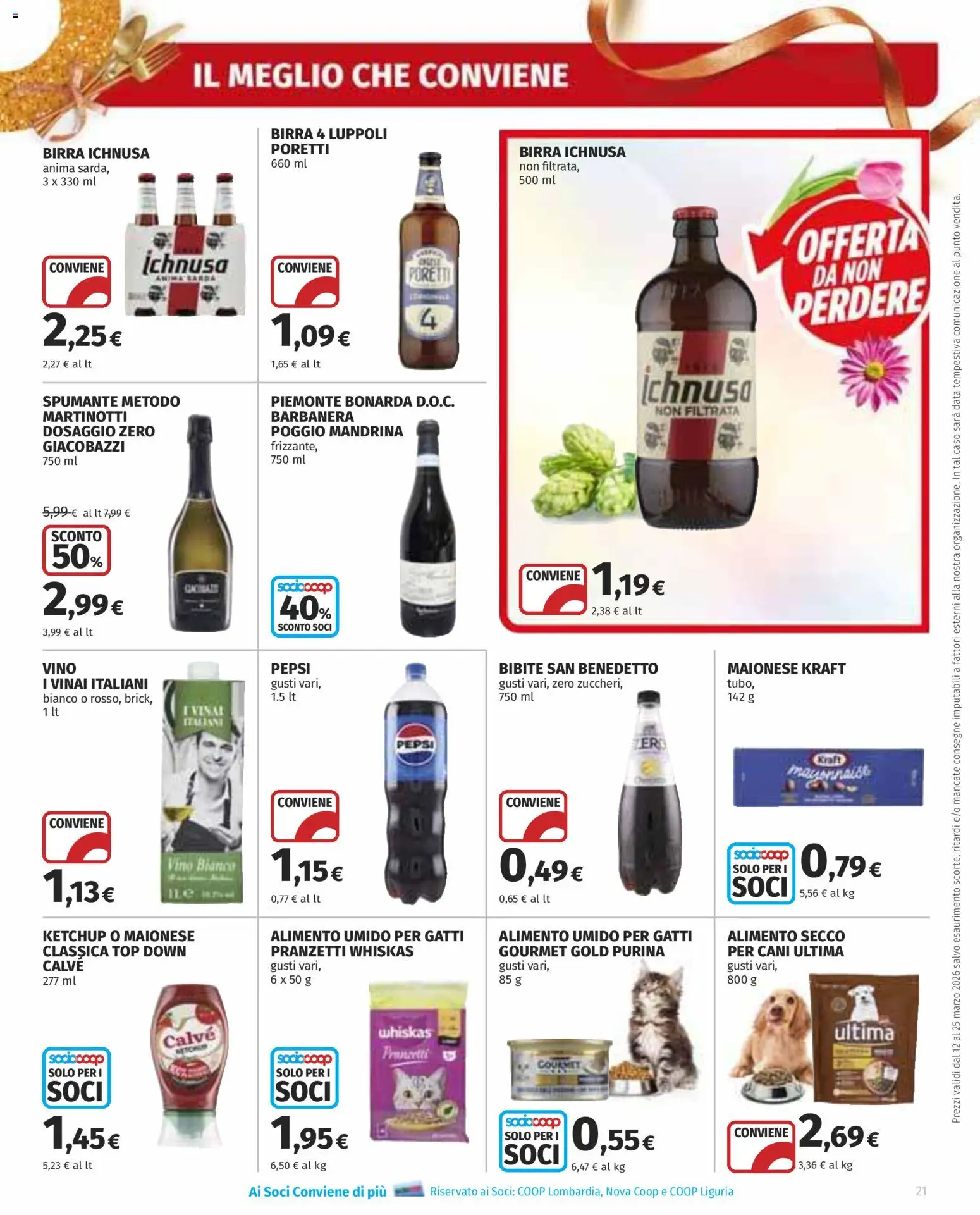 Volantino COOP del 12.03.2026 | Pagina: 21 | Prodotti: Birra, Top, Spumante, Pepsi