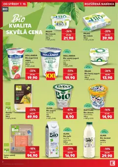 Náhled letáku OLMA Bio jogurt, Bio jogurt, tuk 4,2 %, bílý, 150 g, (= 100 g 5,94) od 07.10.2026 | Strana: 2