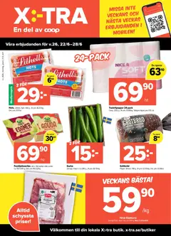 Coop X:-TRA erbjudanden - Förhandsvisning av reklamblad från butik Coop X:-TRA aktuell från 22/06/2026