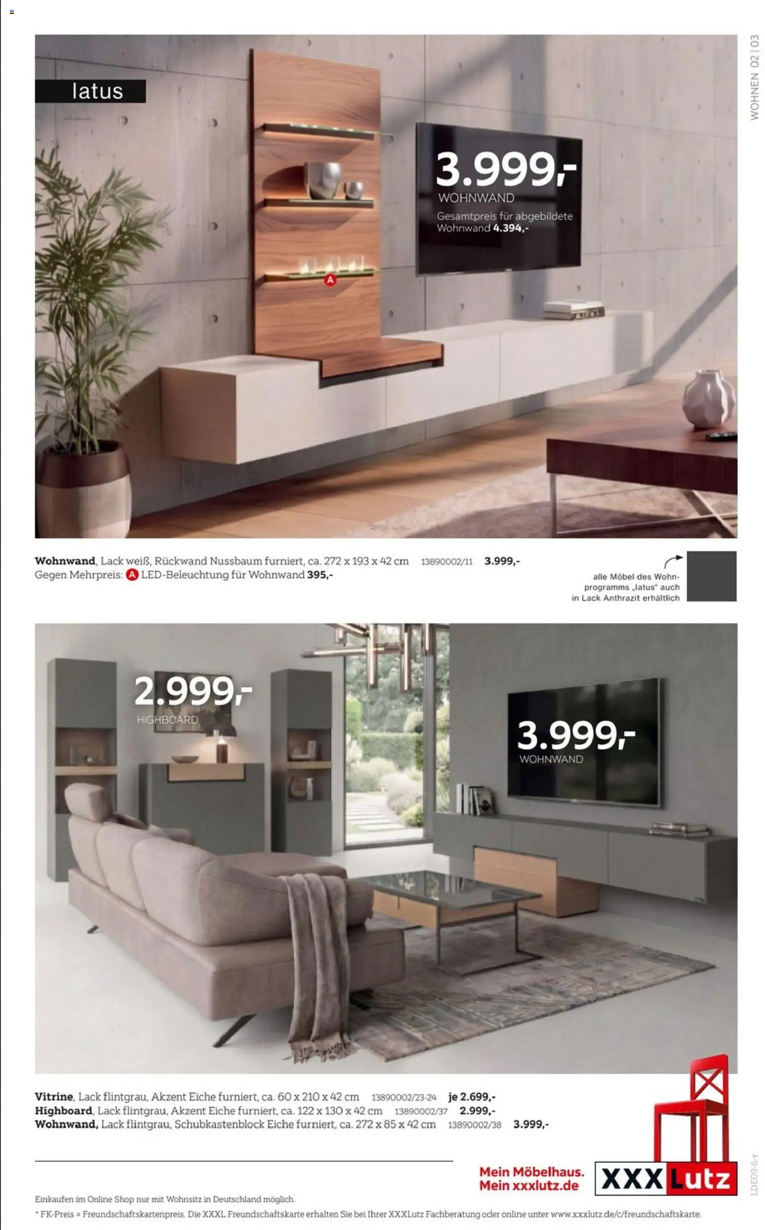 XXXLutz Hülsta Spezial – gültig ab 22.08.2026 | Seite: 3 | Produkte: Wohnwand, HIghboard