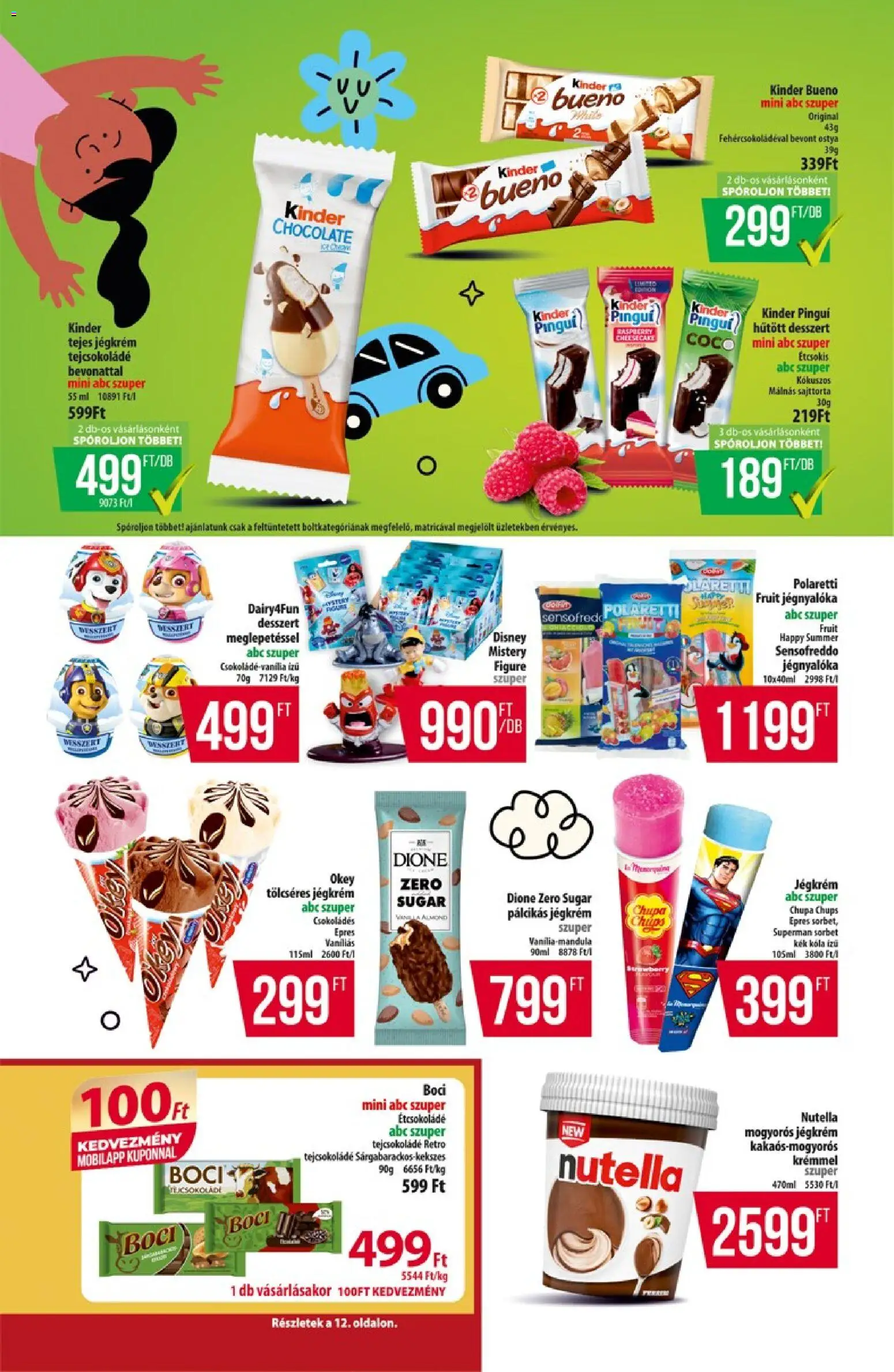 COOP akciós ujság - amely érvényes a következő dátumtól: 28.05.2026 | Oldal: 6 | Termékek: Mandula, Nutella, Tejcsokoládé, Jégkrém