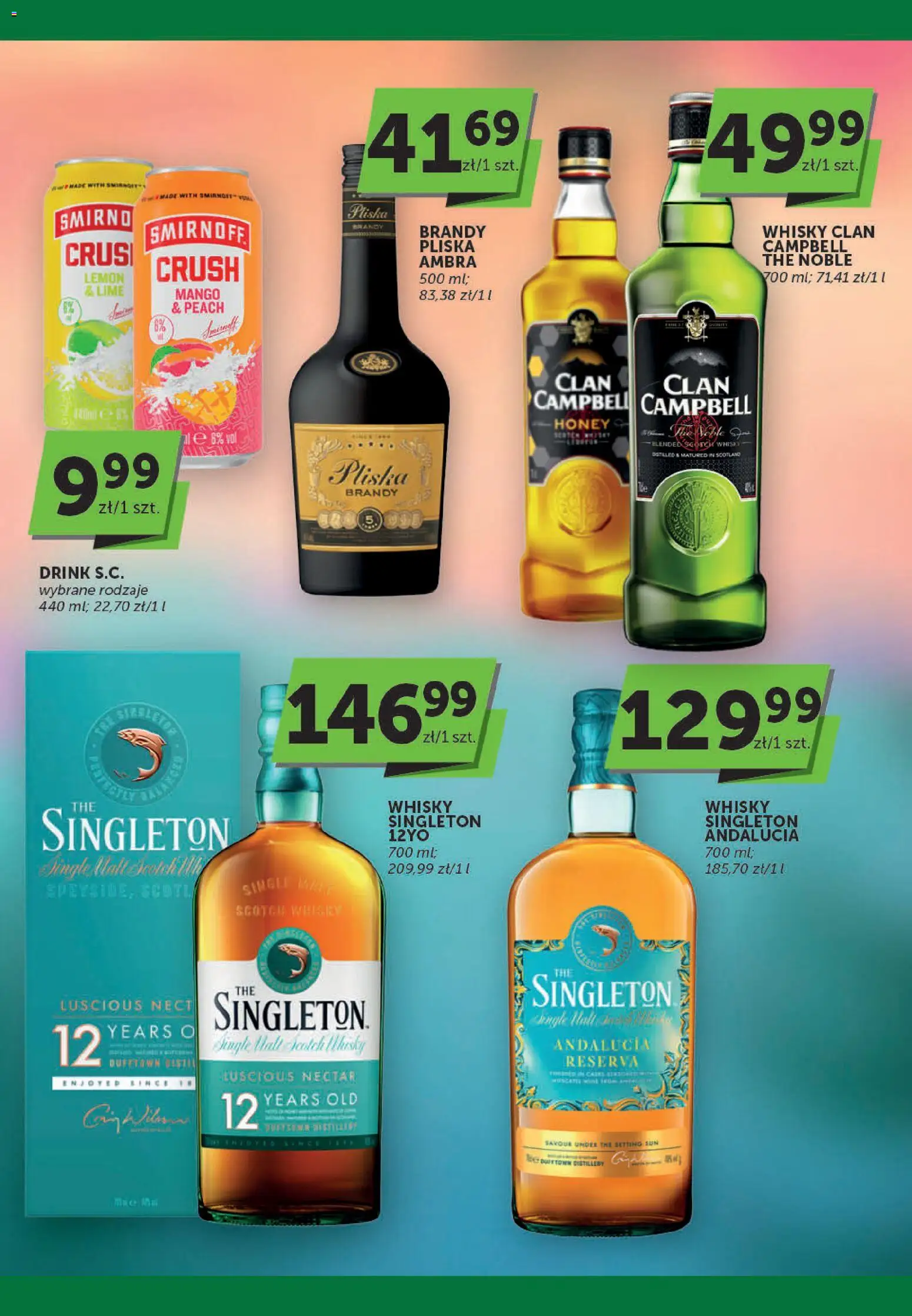 Groszek gazetka - Katalog alkoholowy od 25.06.2026 | Strona: 5 | Produkty: Mango, Pliska brandy, Whisky Singleton, Whisky
