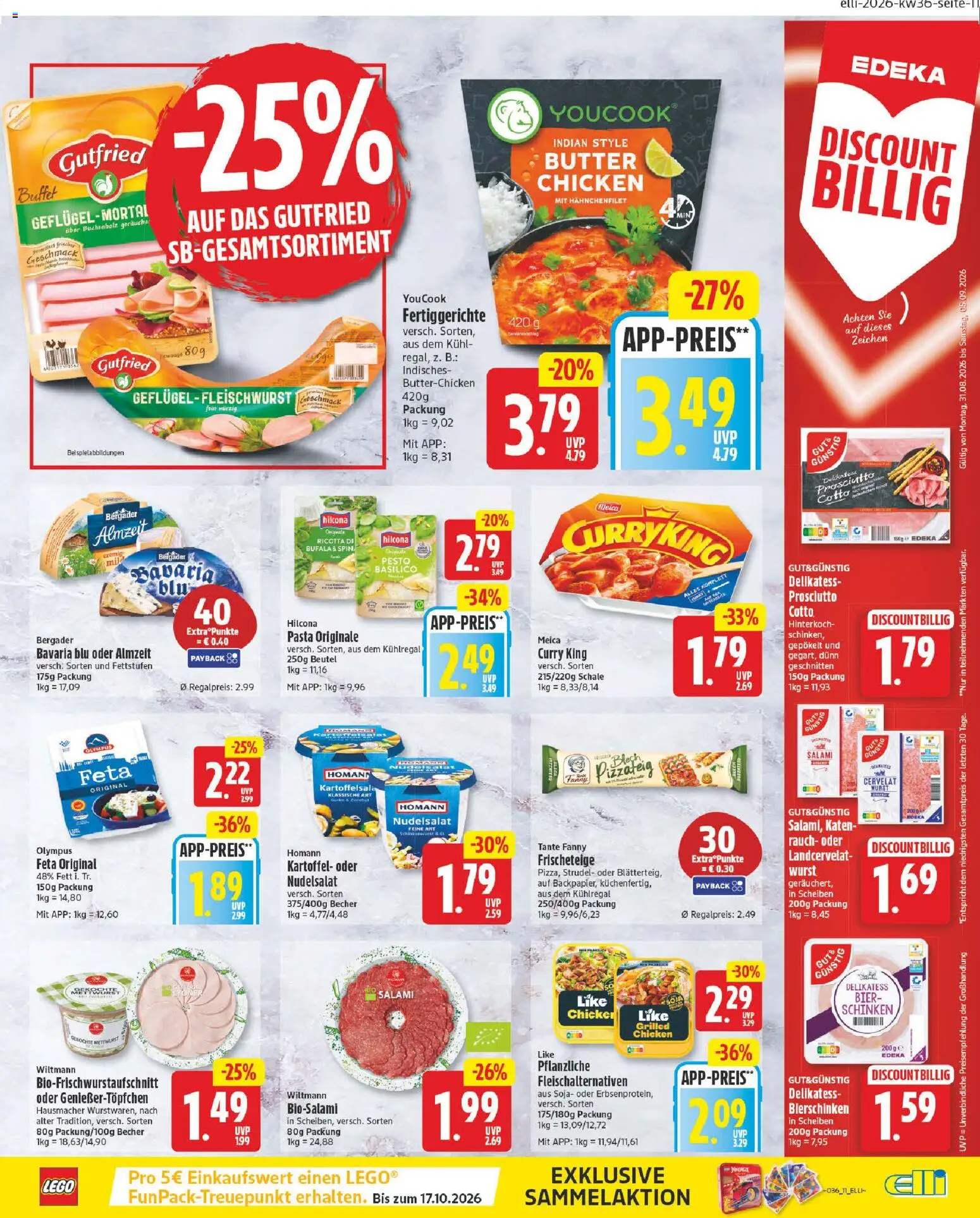 Elli Markt Prospekt Delbrück – gültig ab 31.08.2026 | Seite: 17 | Produkte: Feta, Butter, Meica, Wurst