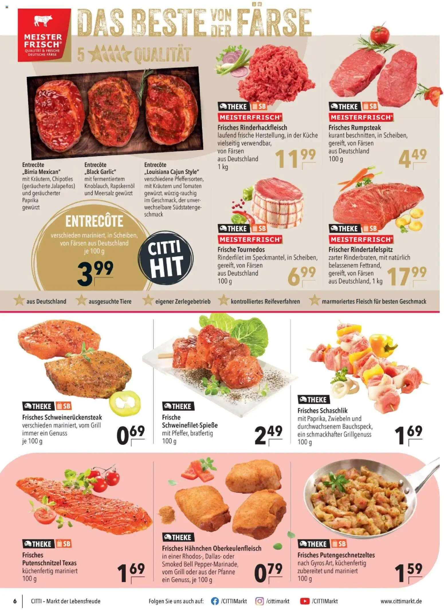 CITTI tilbudsavis – gyldig fra 22/07/2026 | Side: 6 | Produkter: Entrecote, Paprika, Grill