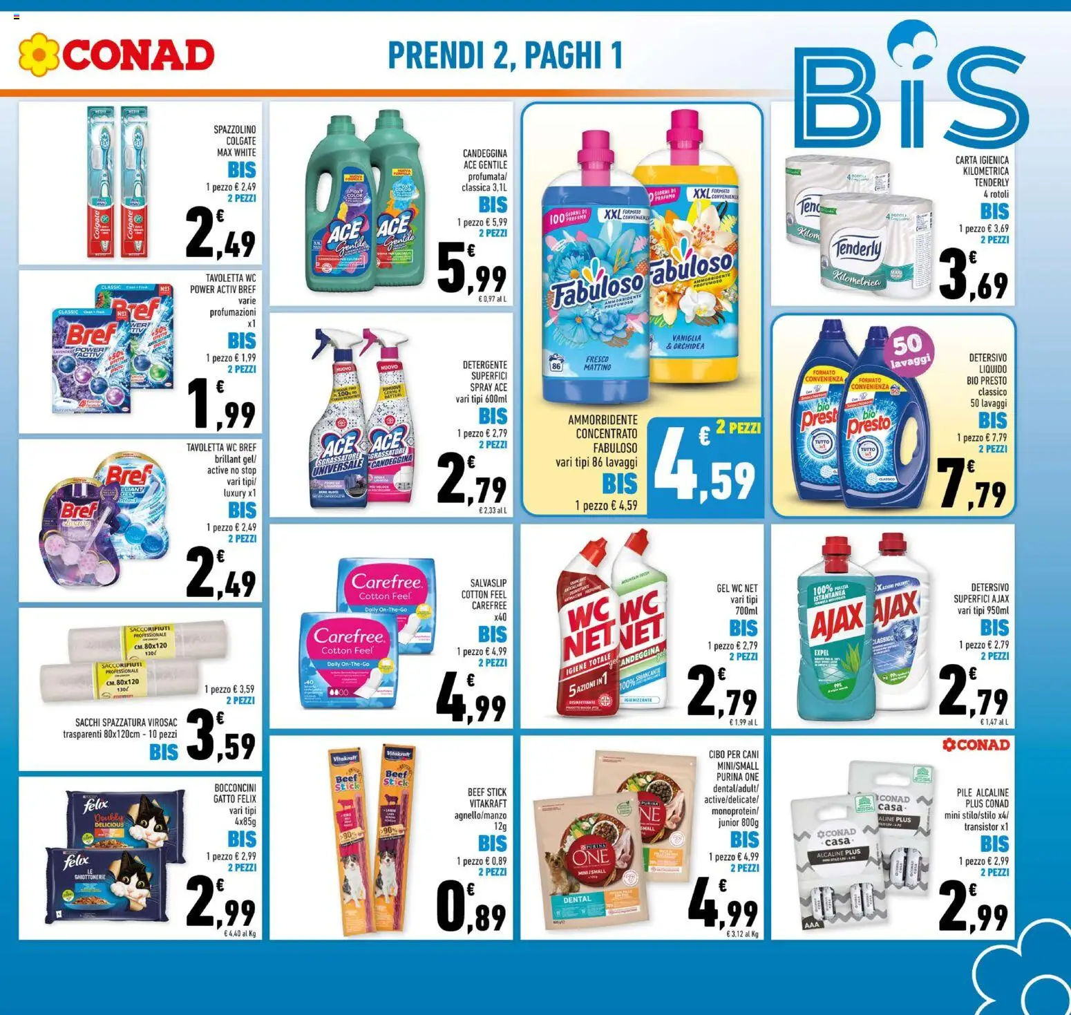 Volantino Conad del 15/07/2026 | Pagina: 5 | Prodotti: Pile, Detergente, Candeggina, Orchidea