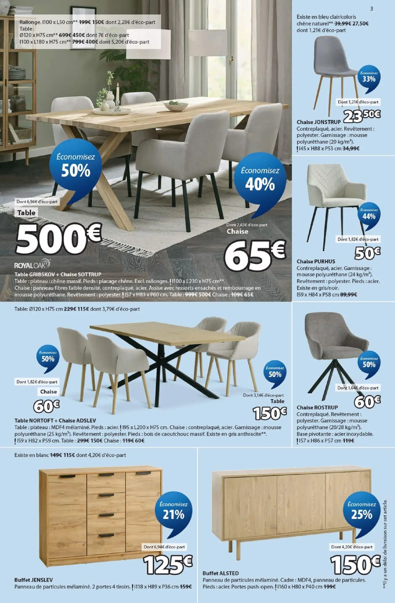 {H1} | Page: 3 | Produits: Table, Chaise, Buffet, Cadre