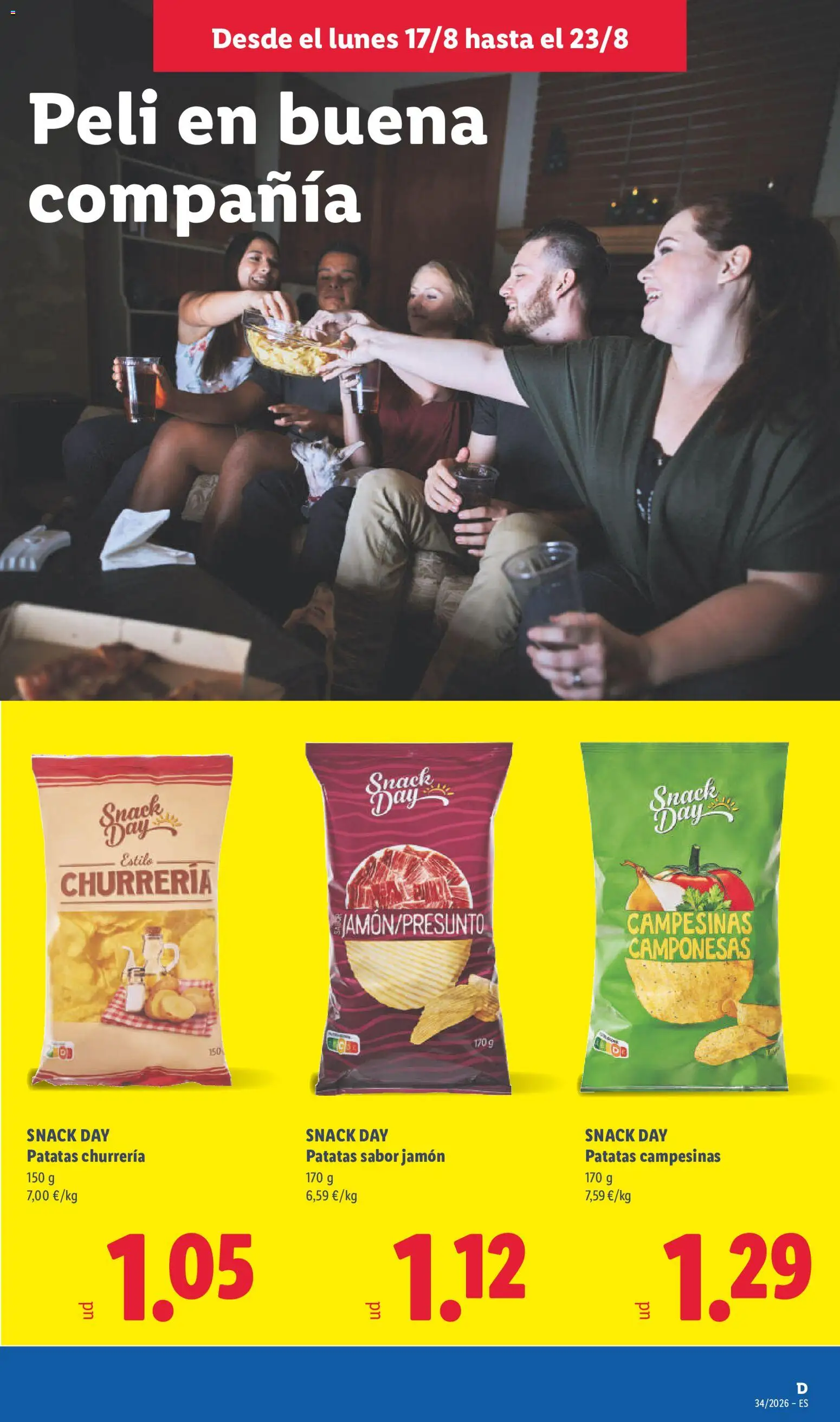 Lidl folleto │ válido desde el 17/08/2026 | Página: 29 | Productos: Jamón, Patatas, Patatas fritas