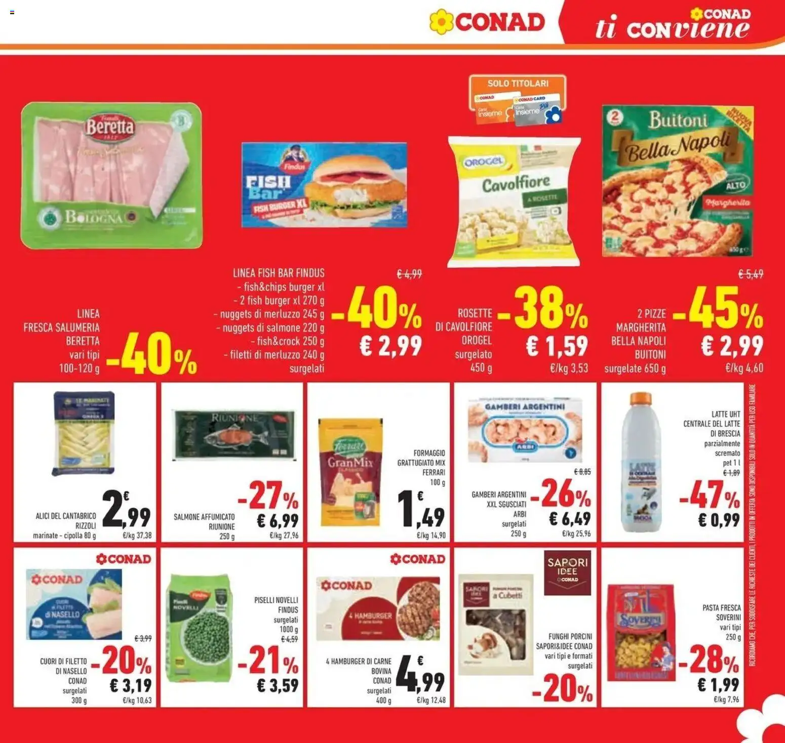 Volantino Conad dal 12/08/2026 > Anteprima | Pagina: 21 | Prodotti: Pizza, Formaggio grattugiato, Gamberi, Filetto