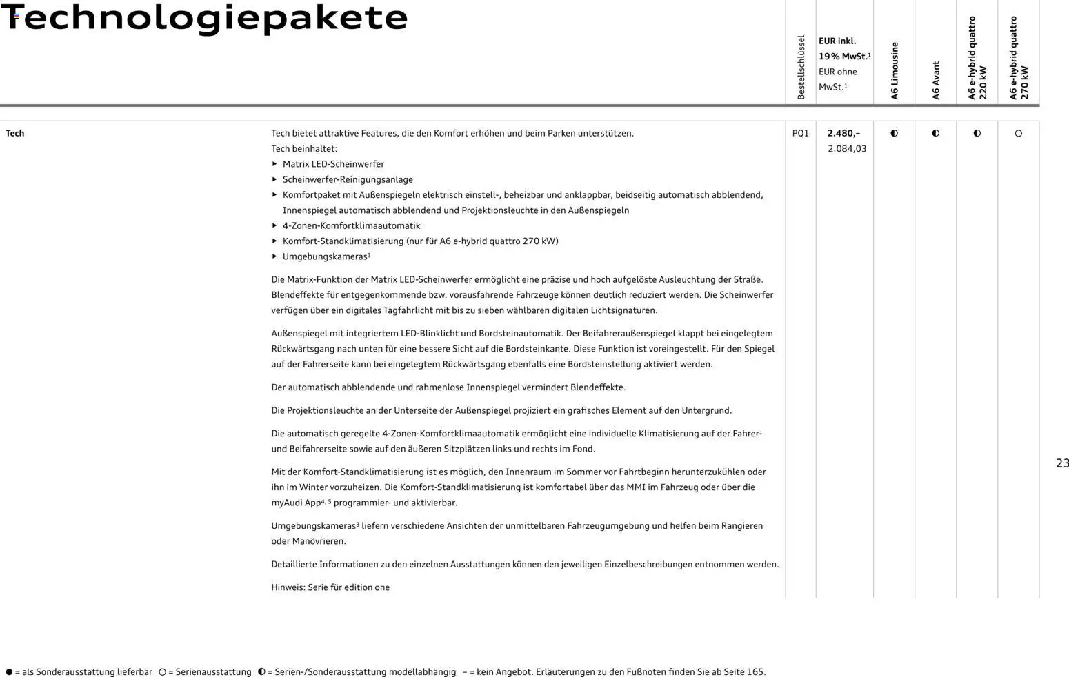 Audi A6 – gültig ab 28.10.2025 | Seite: 23