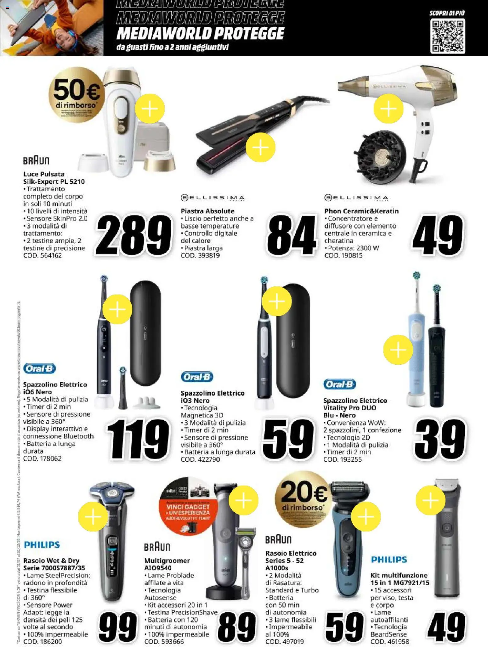 Volantino Media World del 30/10/2026 | Pagina: 33 | Prodotti: Spazzolino, Rasoio elettrico, Spazzolino elettrico, Batteria