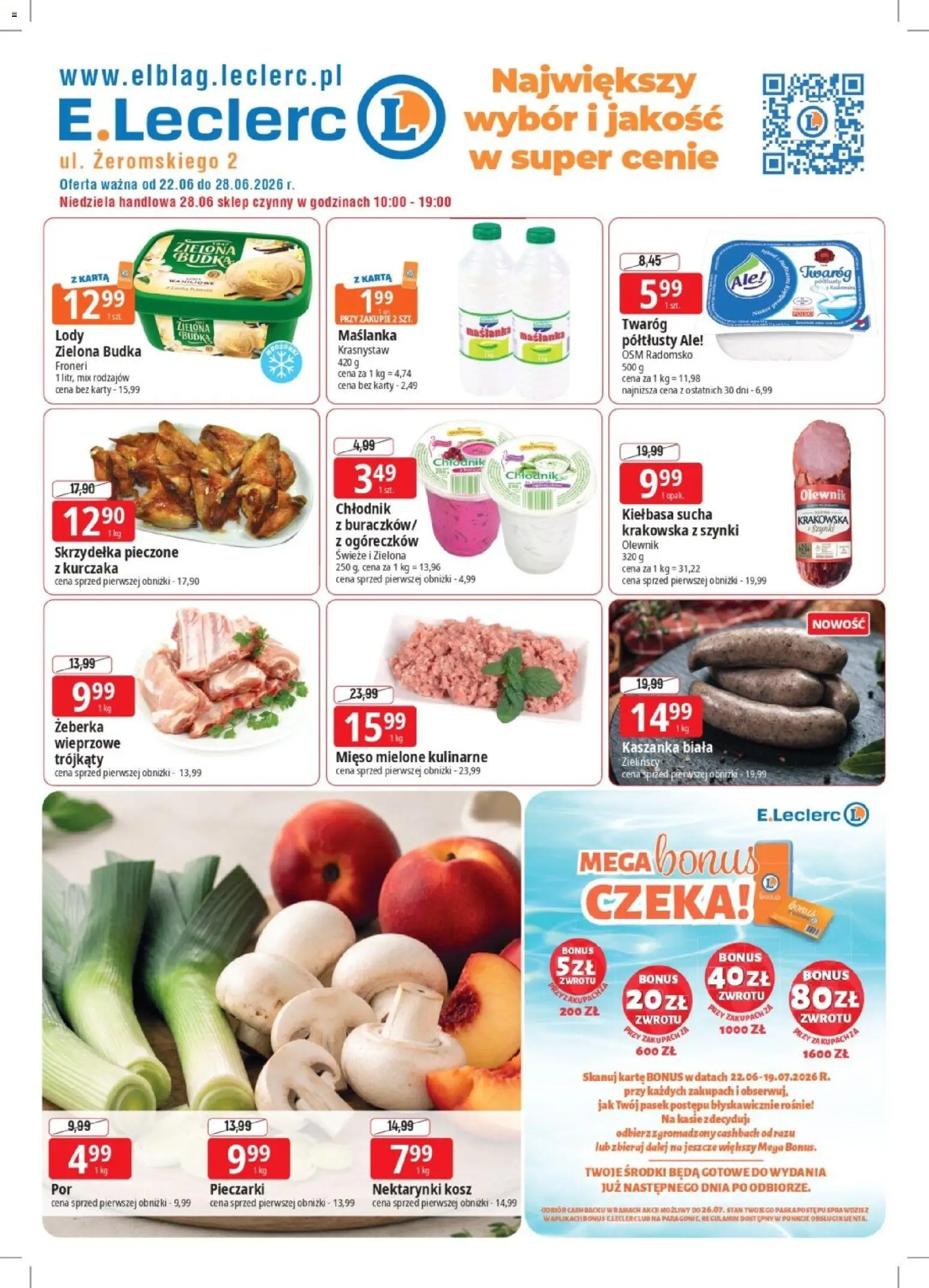 E.Leclerc gazetka - Elbląg od 22.06.2026 | Strona: 1