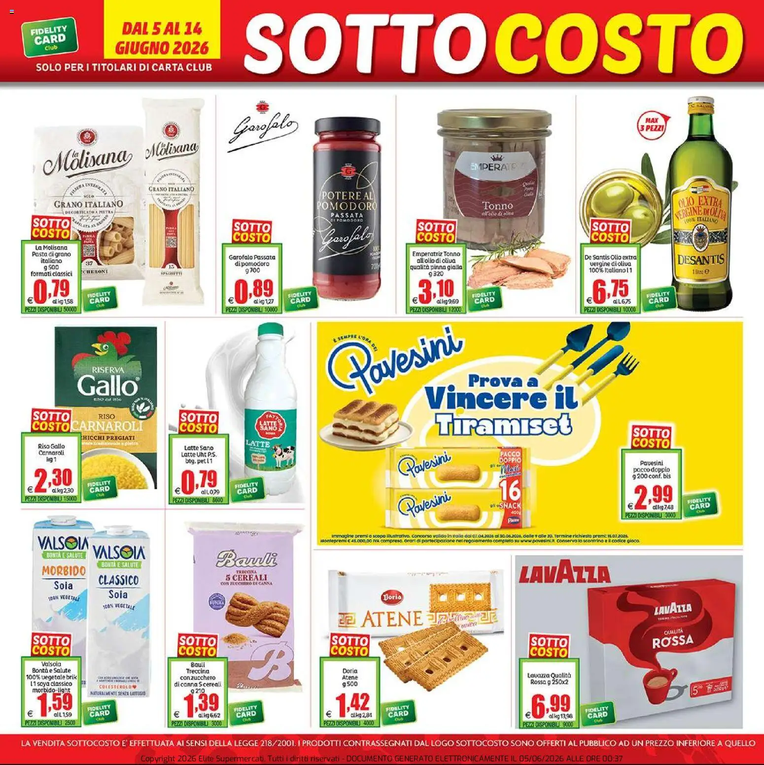 Volantino Elite Supermercati del 05.06.2026 | Pagina: 2 | Prodotti: Zucchero, Pomodoro, Latte, Tonno