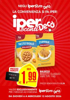 Anteprima del volantino Decò volantino iperStore Sicilia valido a partire dal 06/08/2026