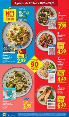 Pré-visualização OCEAN SEA Pescada Média Postas para Fritar, Emb. 580 g válido de 18.05.2026 | Página: 10 | Produtos: Pescada, Salmão