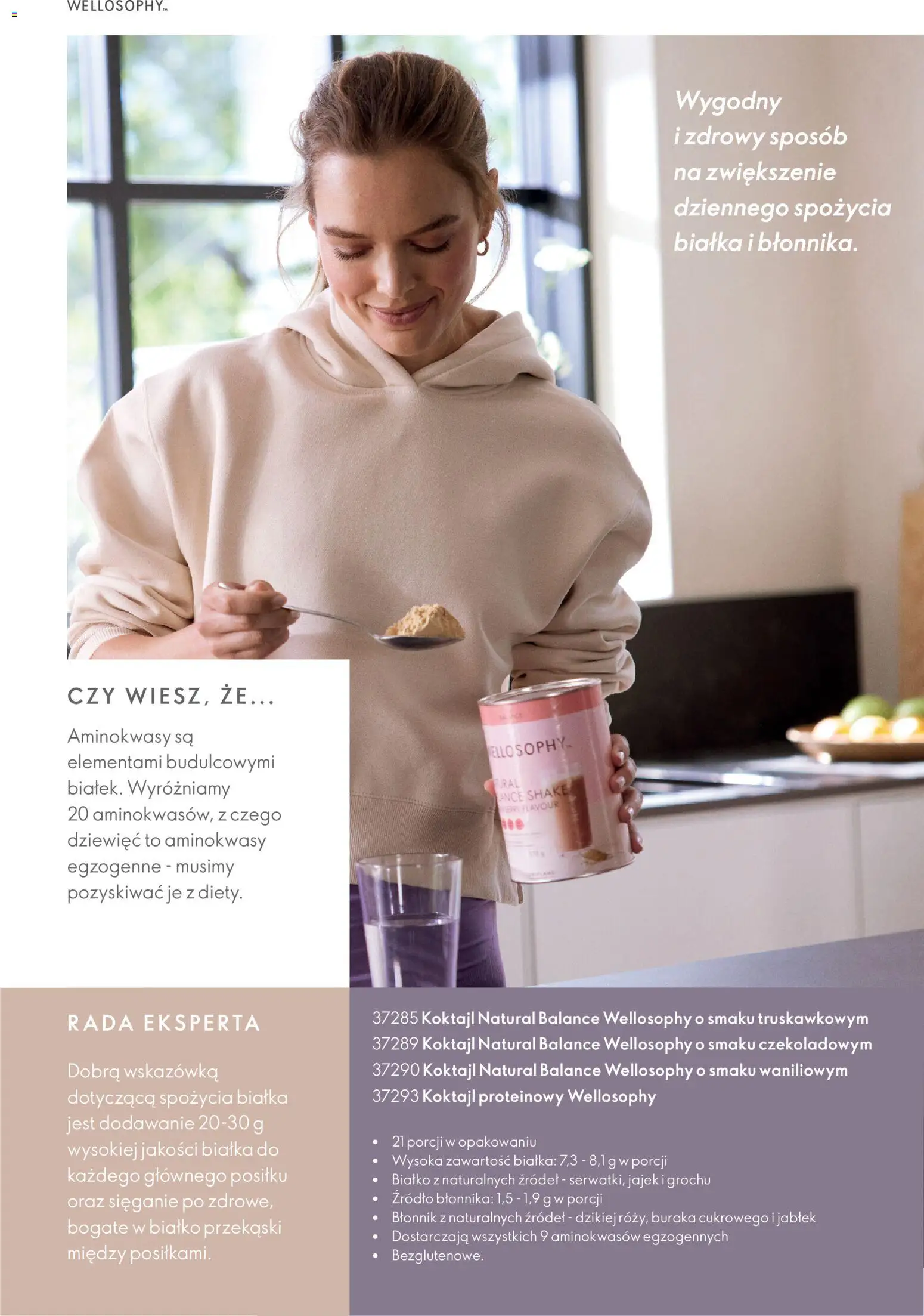 Oriflame Katalog - Przewodnik po produktach Wellosophy od 15.11.2023 | Strona: 34 | Produkty: Mleko
