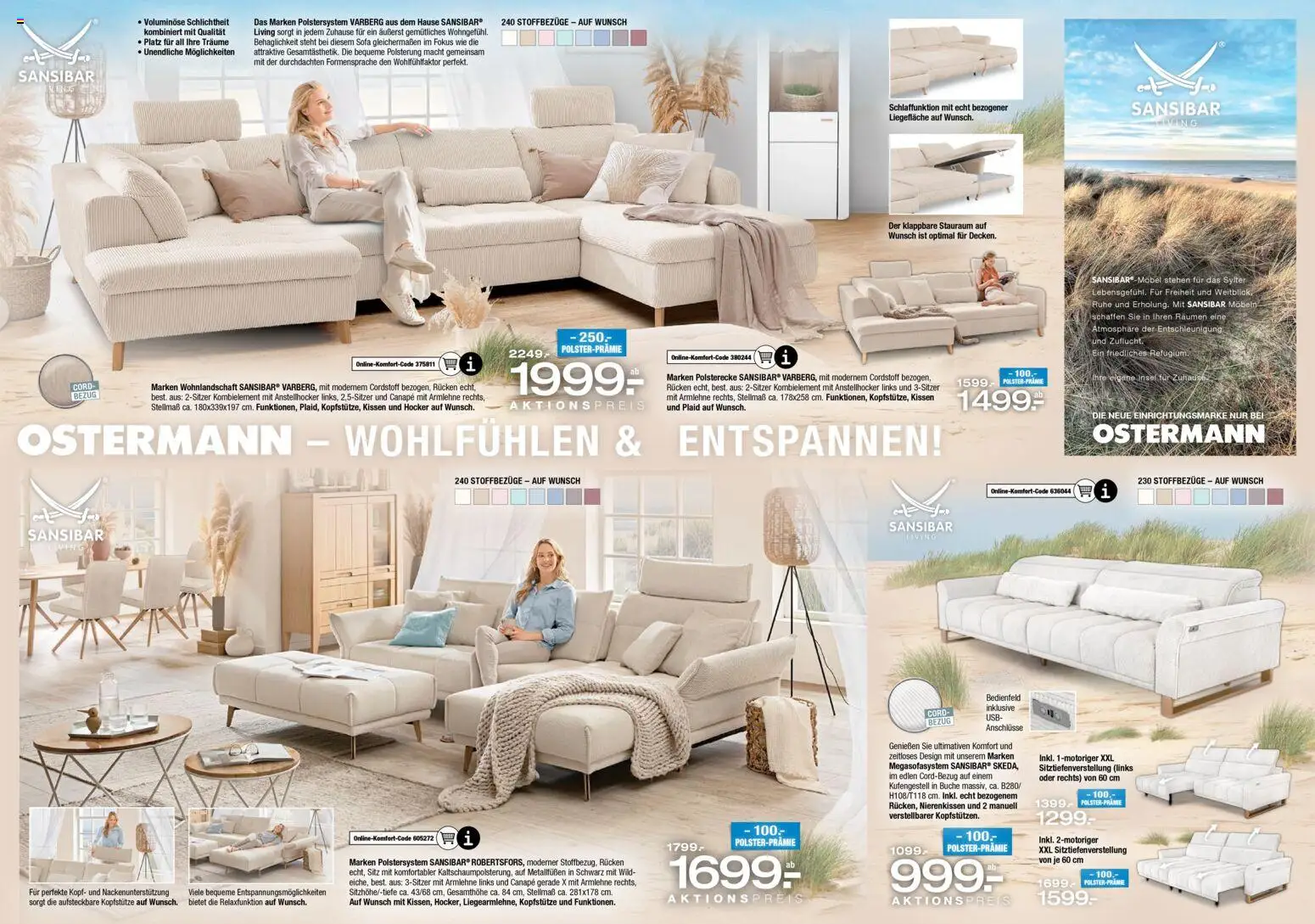Ostermann Prospekt Gartenmöbel – gültig ab 16.04.2026 | Seite: 8 | Produkte: Wohnlandschaft, Hocker, Kissen, Sofa