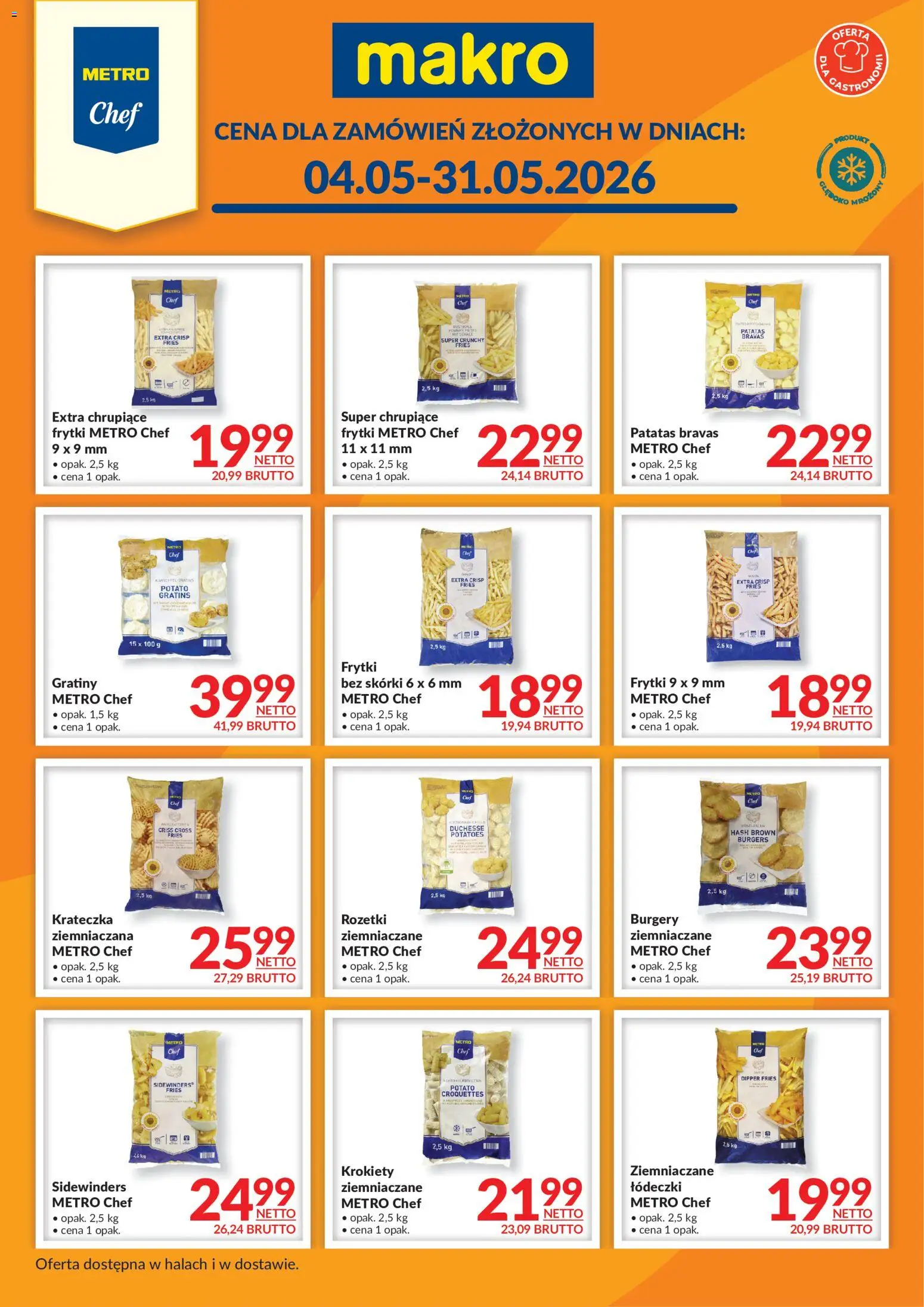 Makro gazetka - MC Frytki od 04.05.2026 | Strona: 1 | Produkty: Krokiety, Frytki