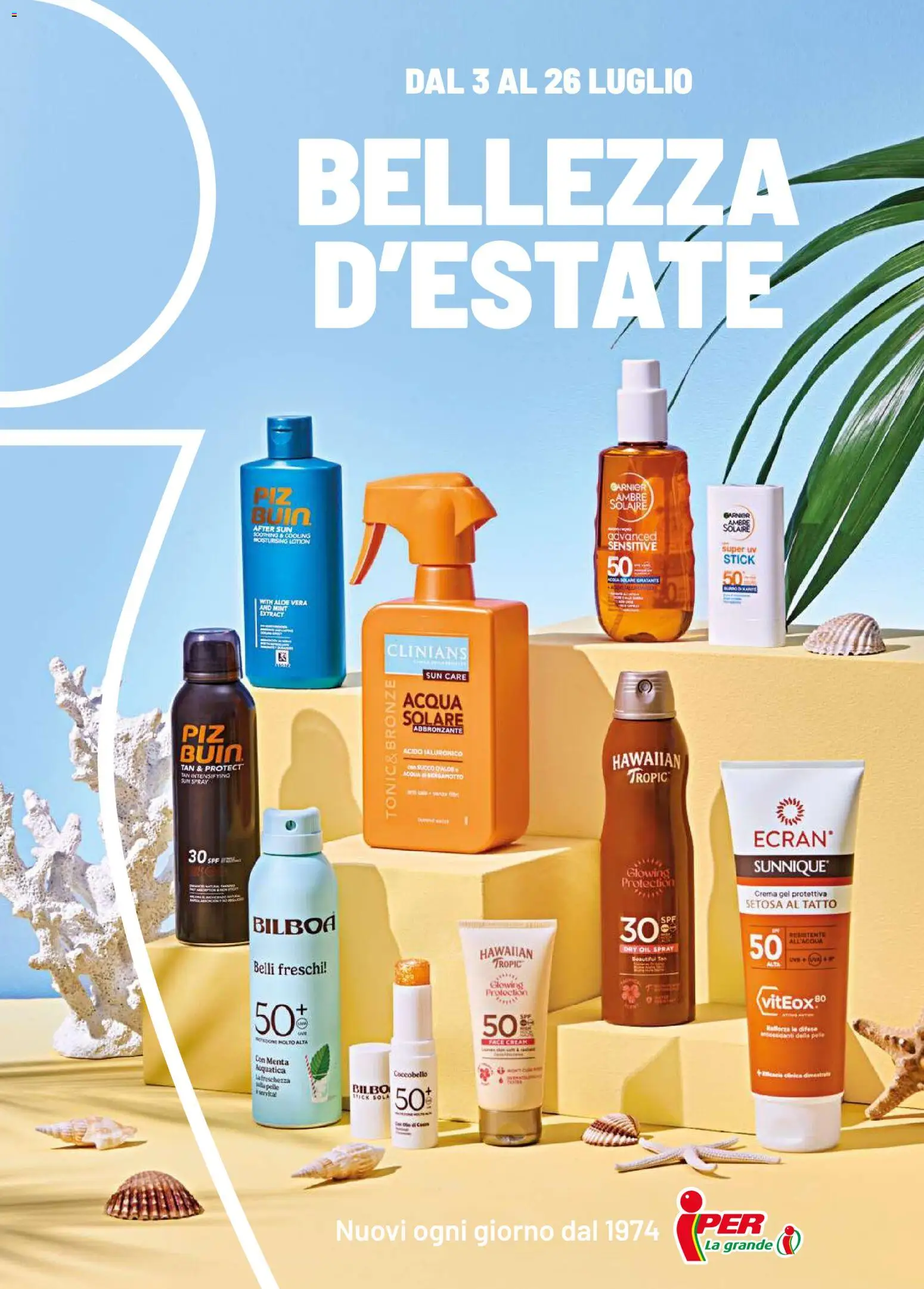 Volantino Iper del 03/07/2026 | Pagina: 1 | Prodotti: Crema, Succo, Acqua solare, Acqua