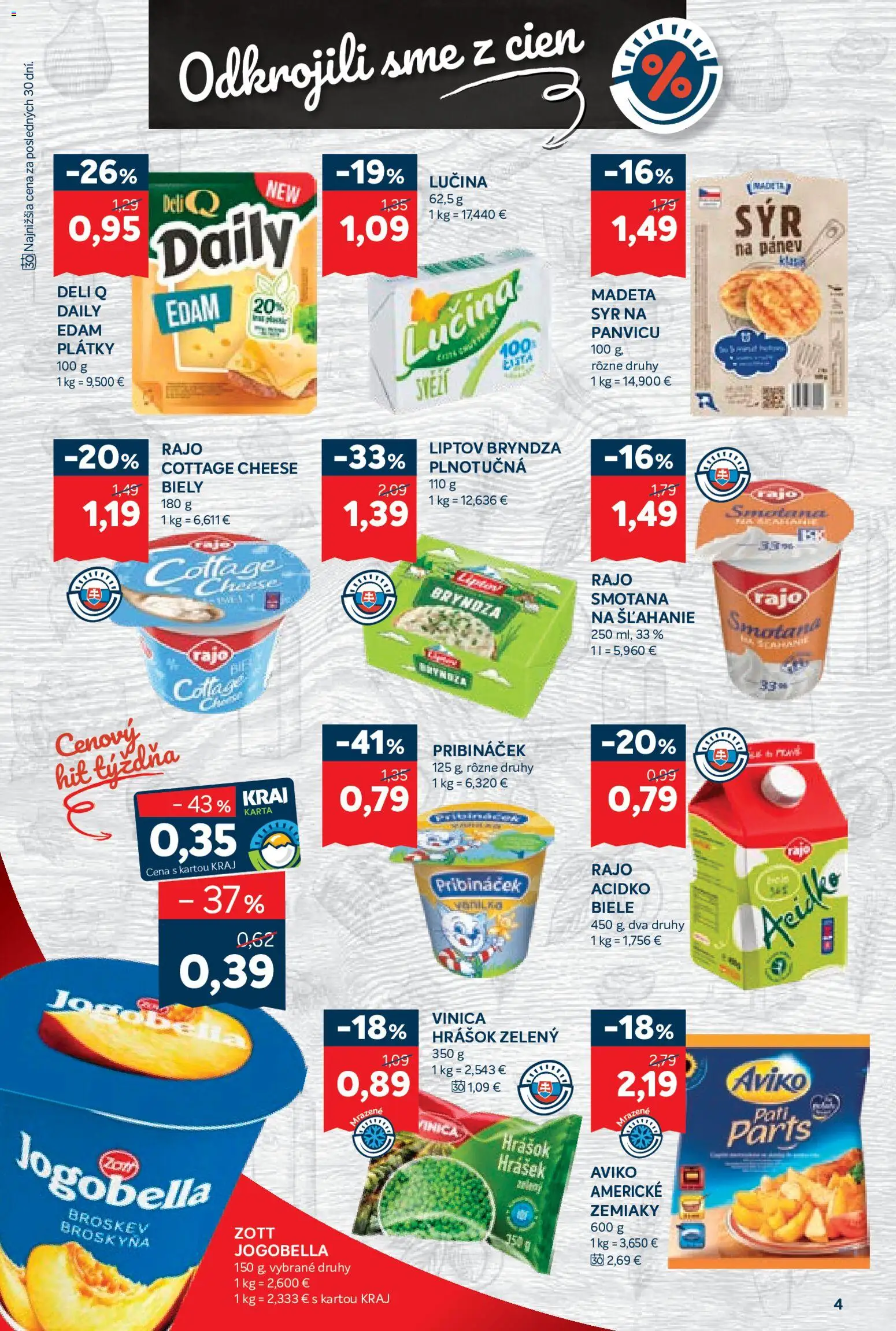 Nové Kraj akcie – leták je platný od 01.10.2026 | Strana: 6 | Produkty: Syr, Bryndza, Cottage cheese, Acidko