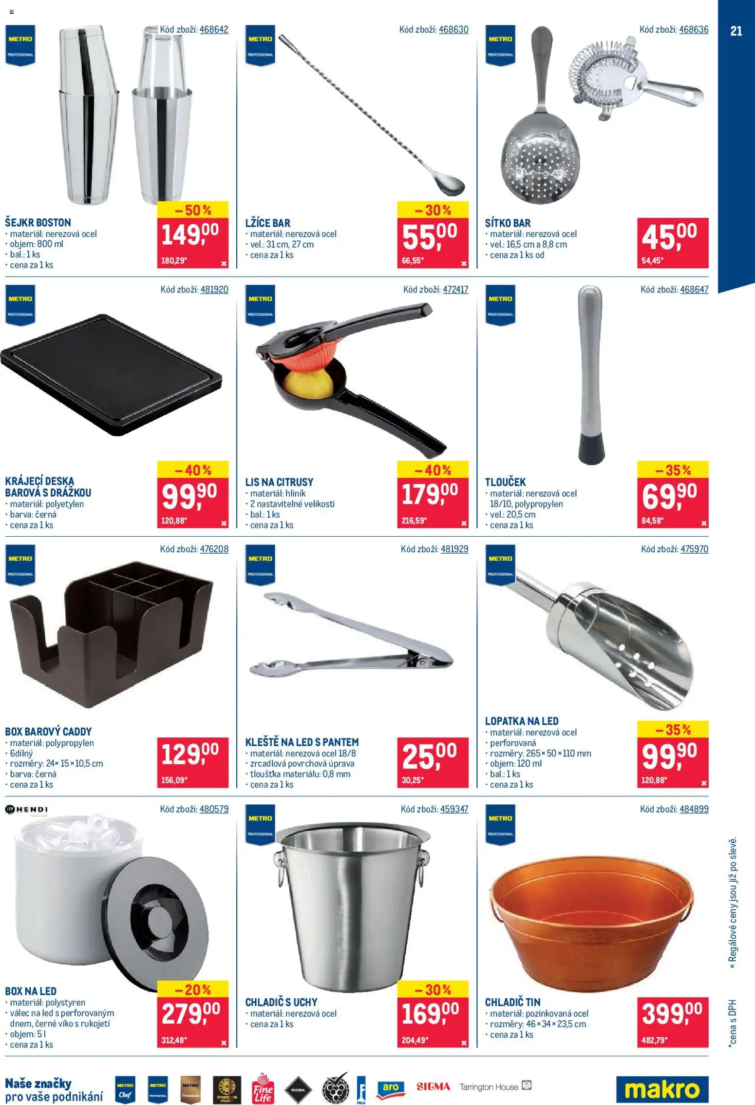 Makro leták - Bar od 22.04.2026 | Strana: 21 | Produkty: Box, Sítko, Lis, LED