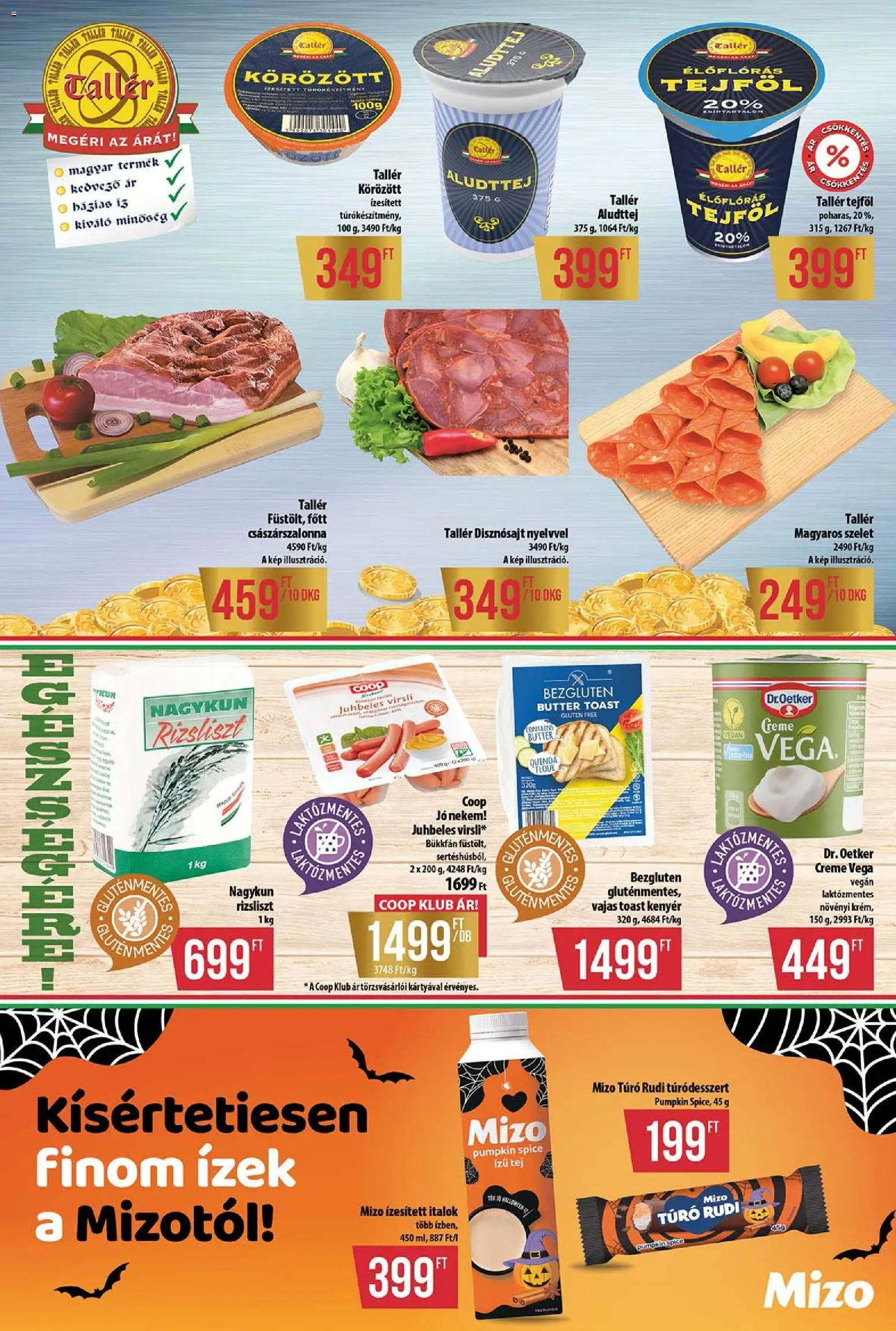 COOP akciós ujság - amely érvényes a következő dátumtól: 2026.10.15. | Oldal: 4 | Termékek: Dr. Oetker, Szelet, Mizo, Disznósajt
