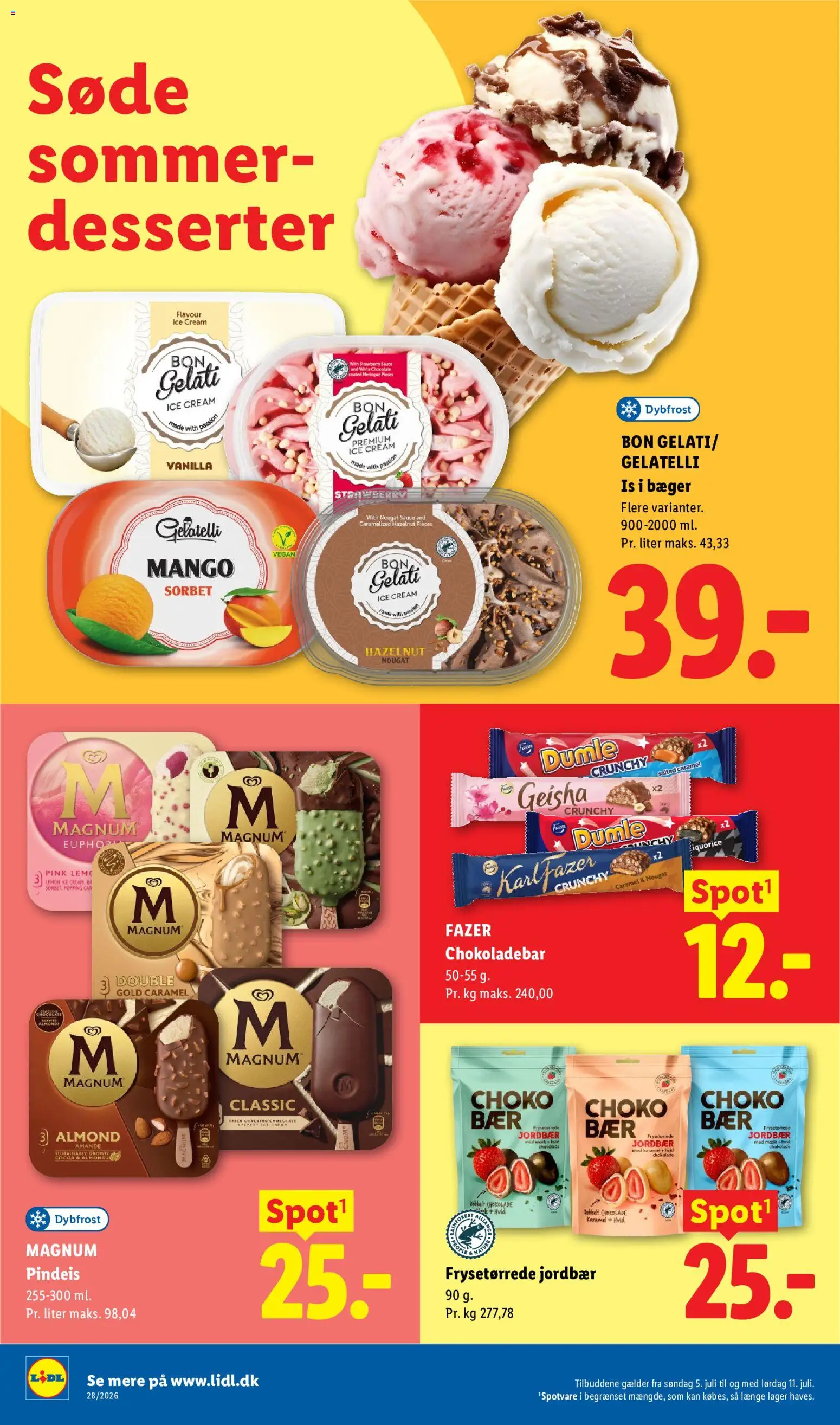 Lidl tilbudsavis – gyldig fra 05/07/2026 | Side: 24 | Produkter: Mango, Chokolade, Jordbær, Nougat