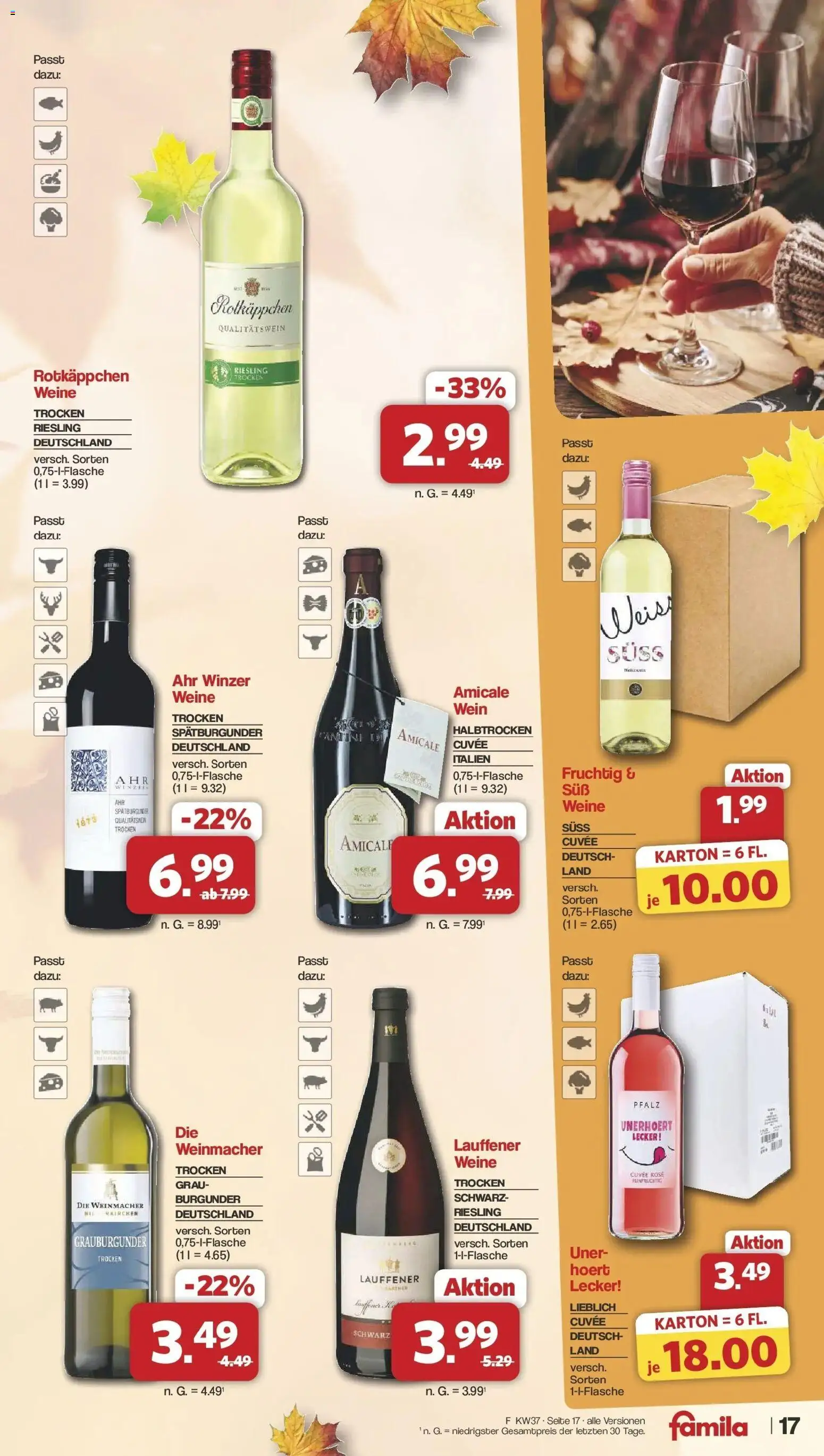 Famila Nordwest  Aktueller Prospekt – gültig ab 07.09.2026 | Seite: 17 | Produkte: Rotkäppchen, Wein
