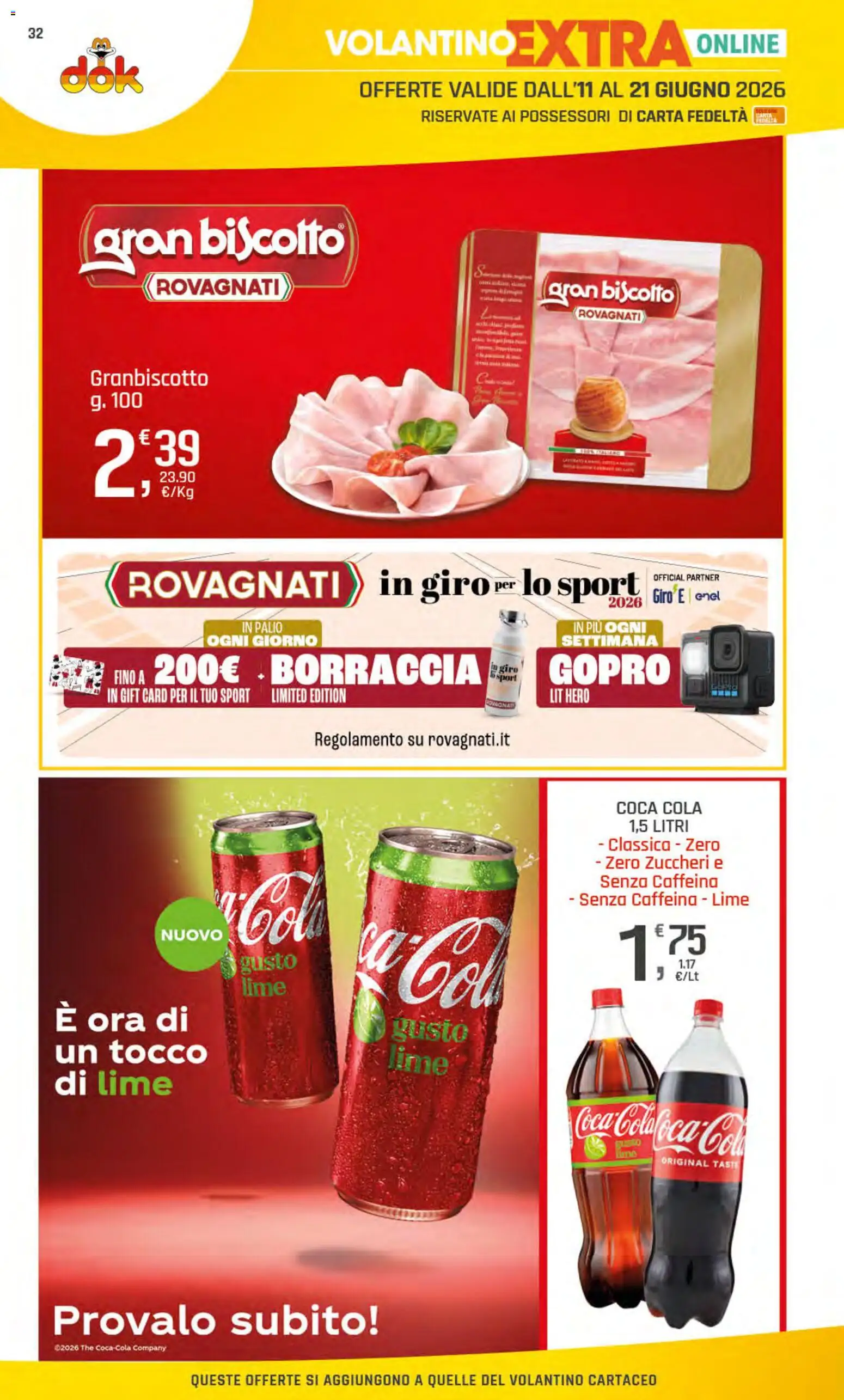 Volantino DOK del 11.06.2026 | Pagina: 33 | Prodotti: Lime, The, Coca Cola