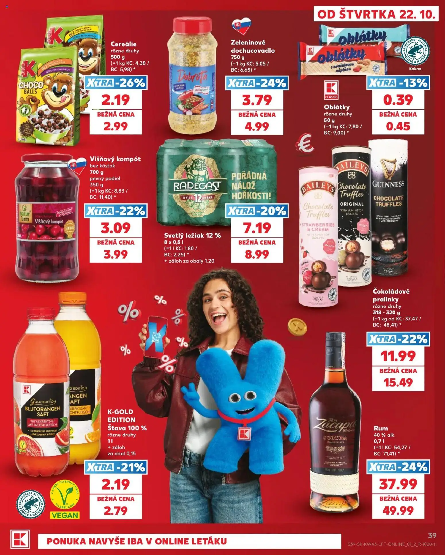 Kaufland SK akciós ujság - amely érvényes a következő dátumtól: 2026.10.22. | Oldal: 39