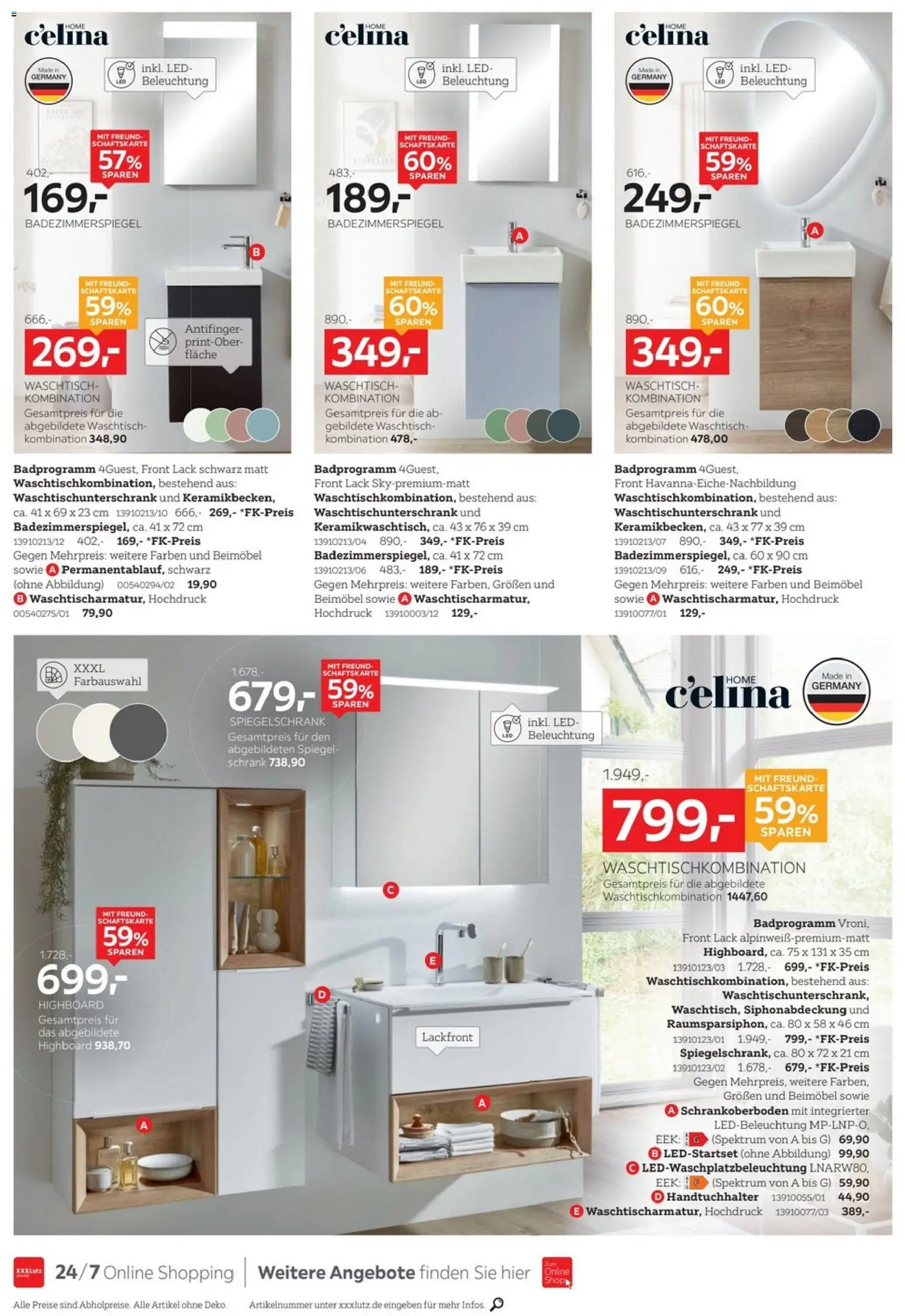 XXXLutz Wohnideen – gültig ab 03.10.2026 | Seite: 19 | Produkte: HIghboard, Schrank, Spiegel, Handtuchhalter