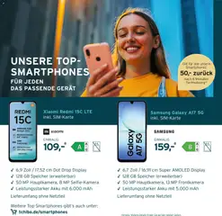 Tchibo Mobil Flyer ab 01.06.2026 gültig | Seite: 8 | Produkte: Top, Samsung, Smartphones, Netzteil