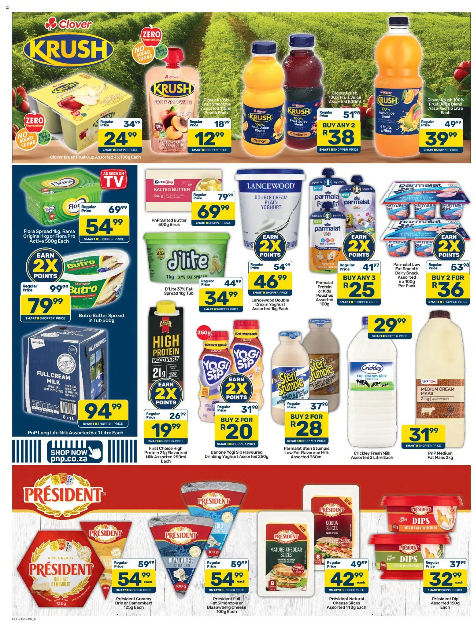 New Pick n Pay catalogue – valid from 07/09/2026 | Page: 4 | Products: Yoghurt, Milk, Cheese, Juice