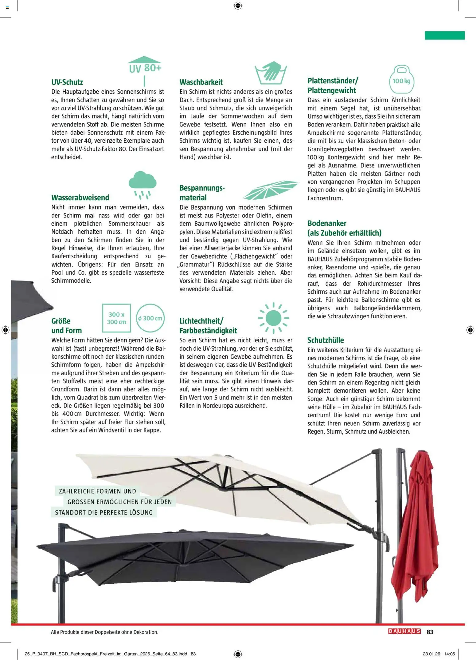 Bauhaus Freizeit im Garten – gültig ab 02.03.2026 | Seite: 83 | Produkte: Hülle