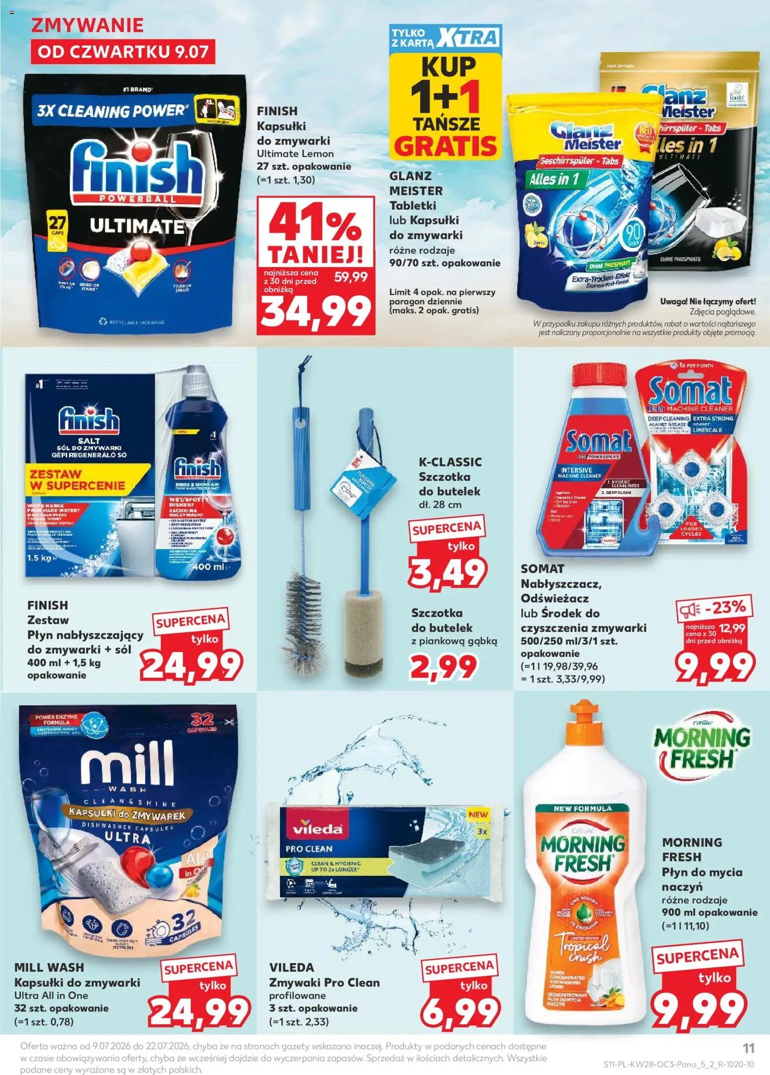 Kaufland Polsko leták - Letnie porządki od 09.07.2026 | Strana: 11 | Produkty: Finish, Somat